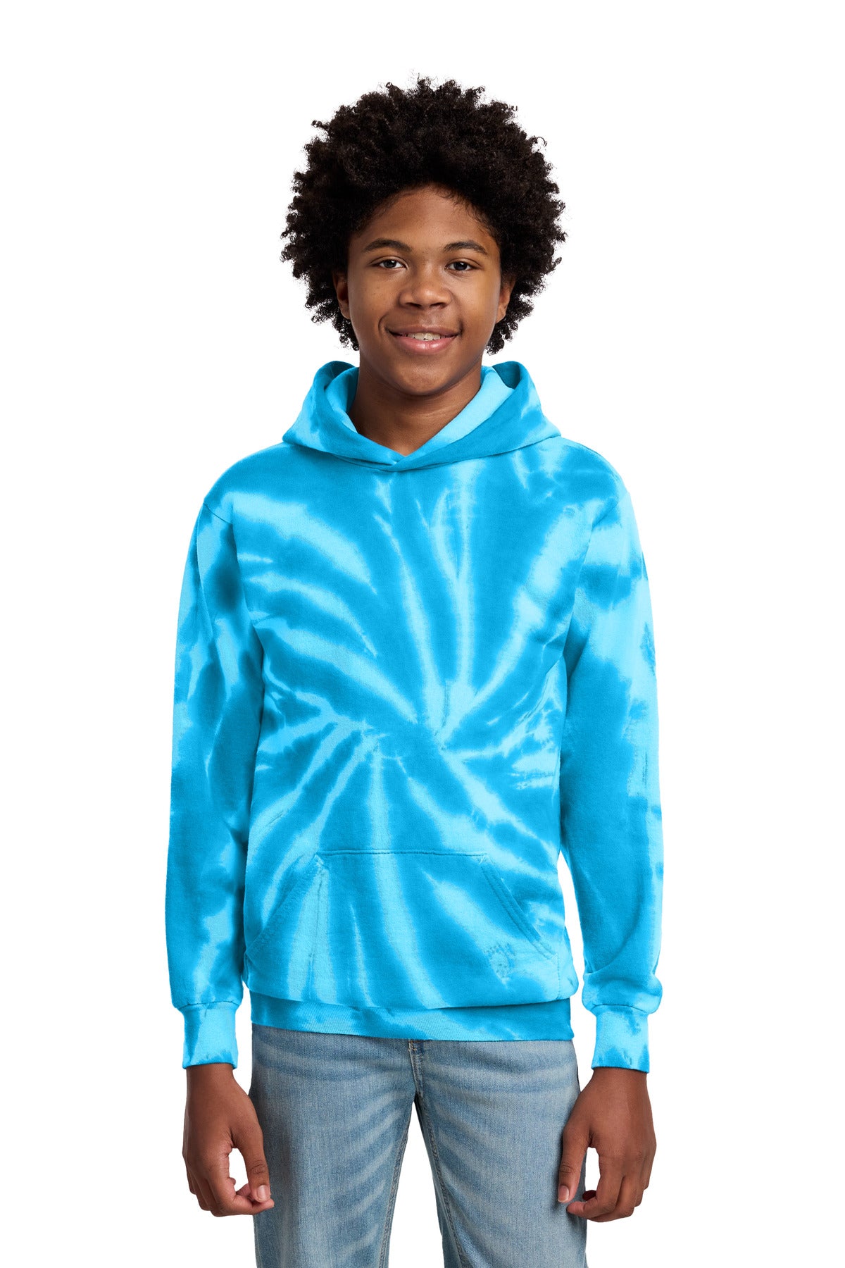 Port & Co Youth Tie-Dye Pullover Hooded Sweatshirt