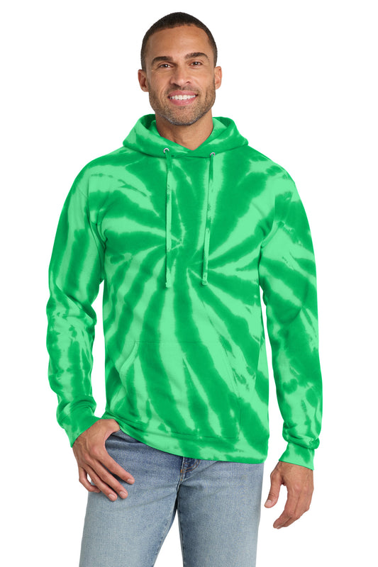 Port & Co Tie-Dye Pullover Hooded Sweatshirt. PC146 - Kelly