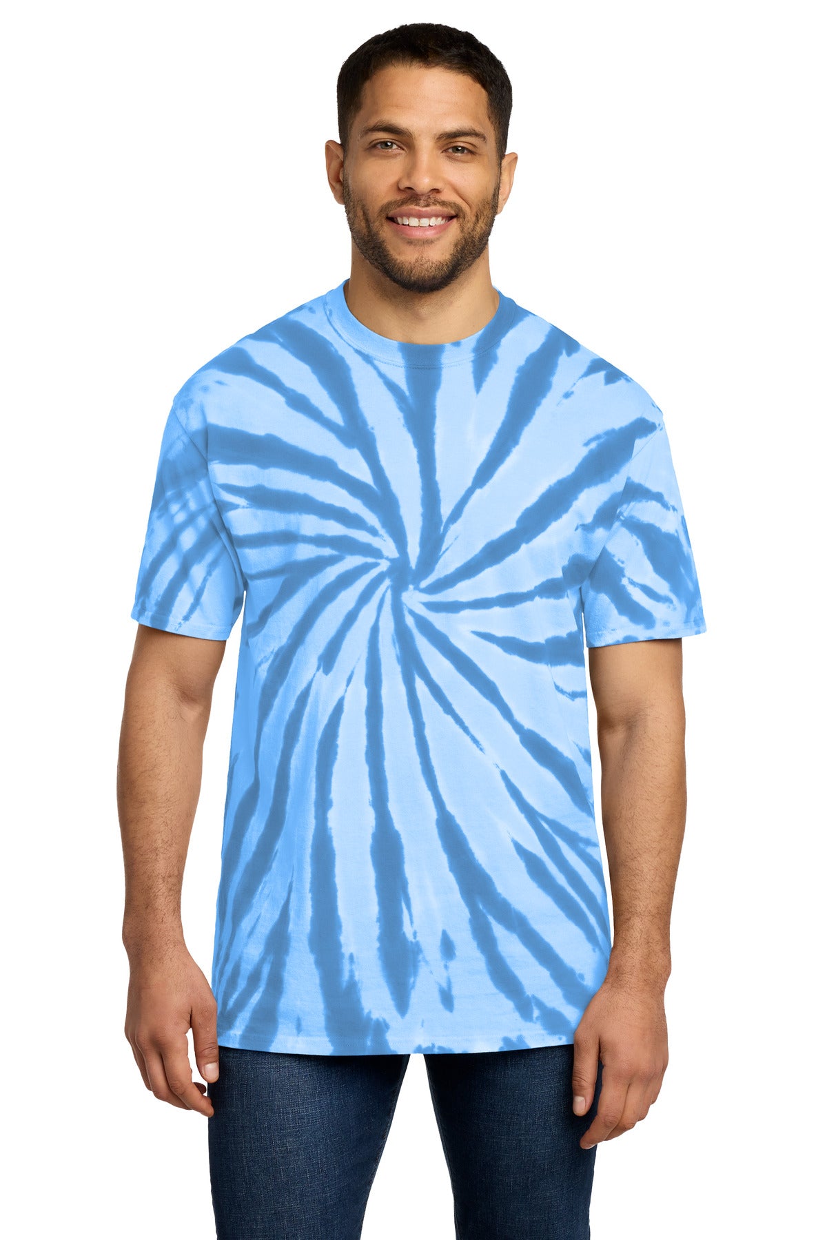 Port & Co Tie-Dye Tee. PC147 - Light Blue