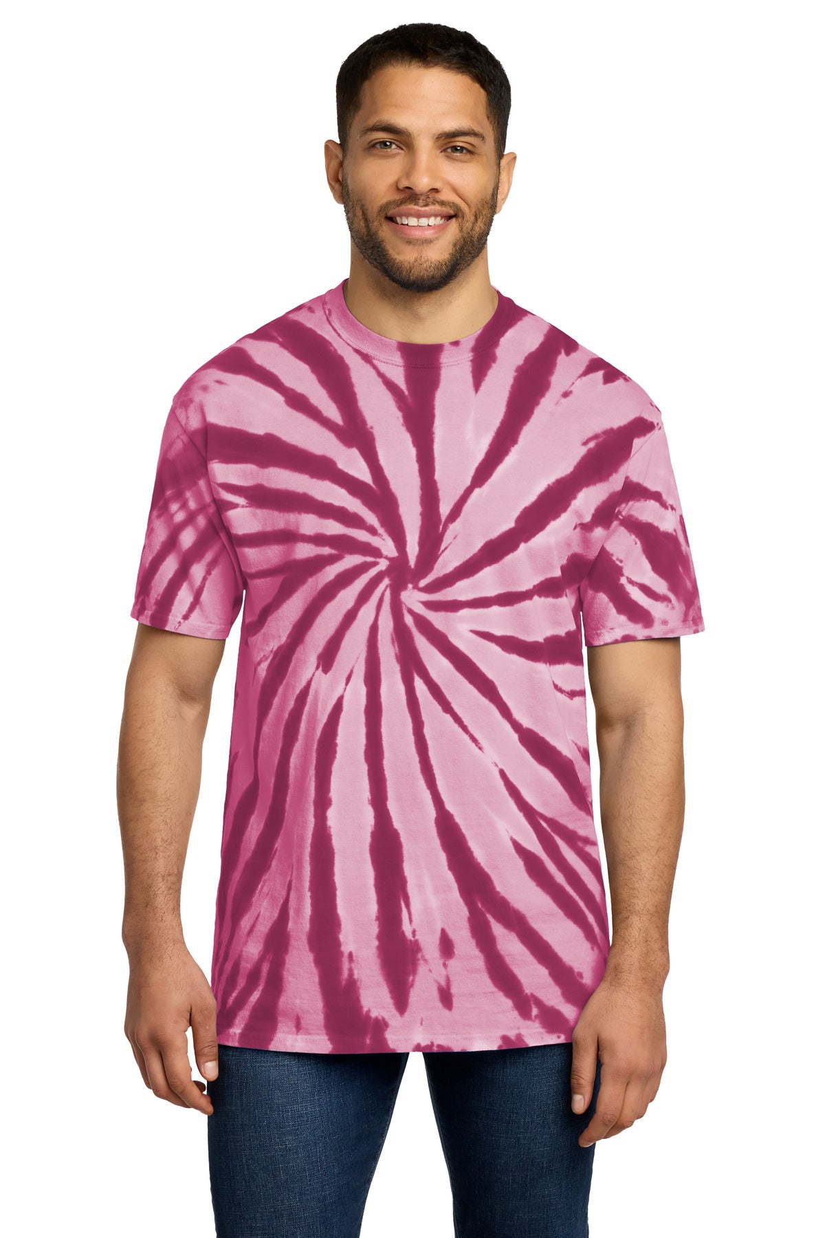 Port & Co Tie-Dye Tee. PC147 - Maroon