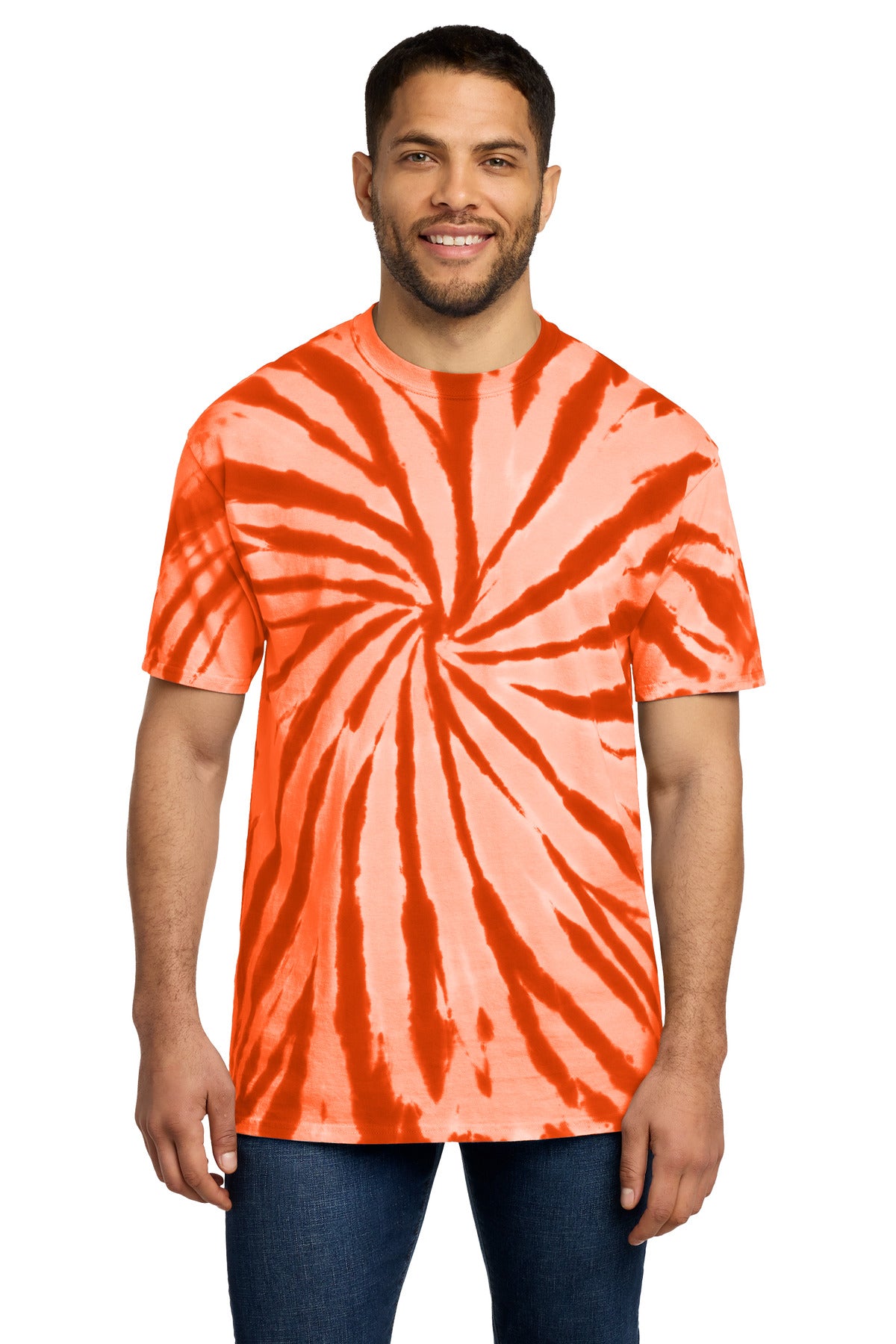 Port & Co Tie-Dye Tee. PC147 - Orange