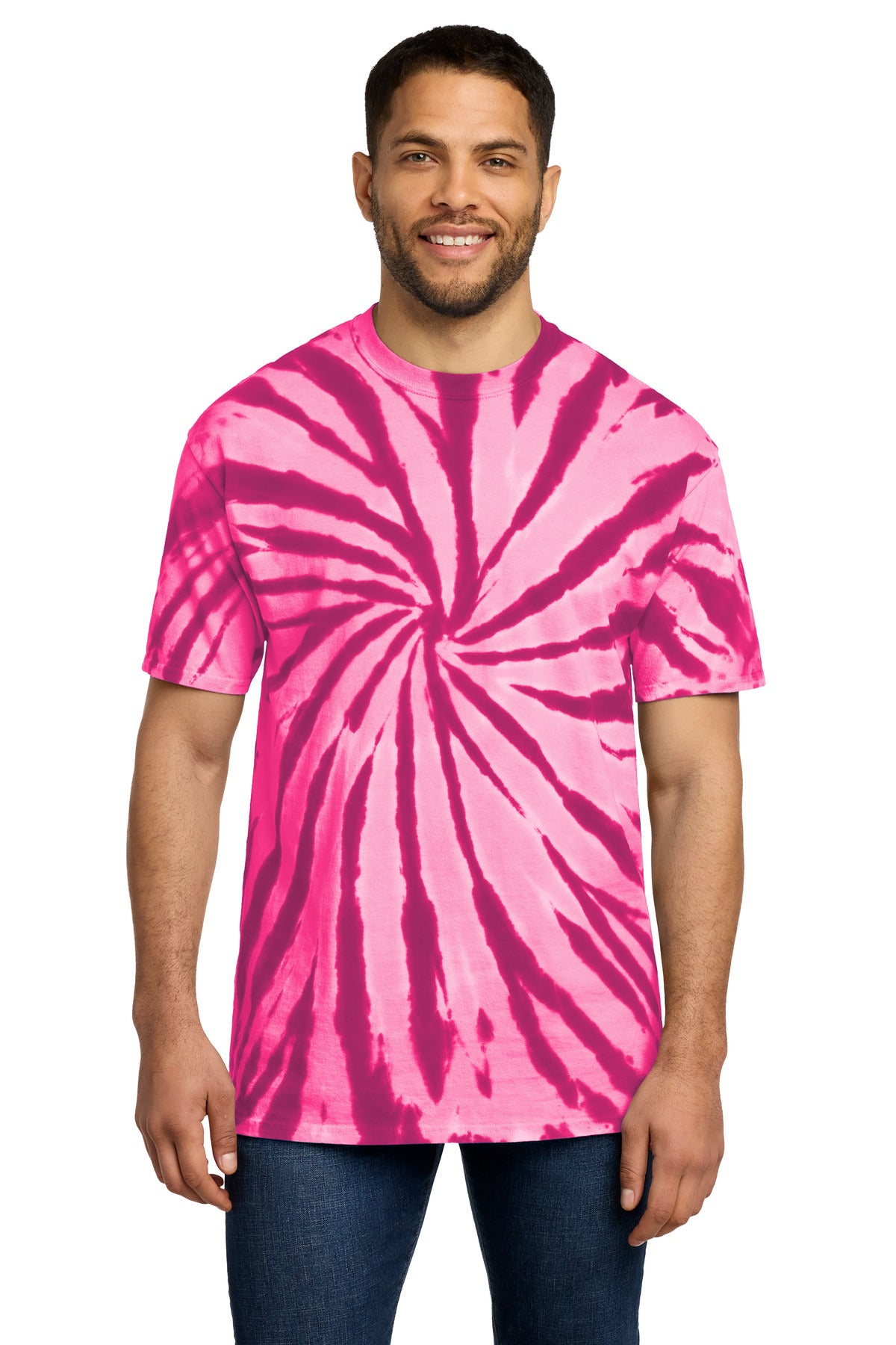 Port & Co Tie-Dye Tee. PC147 - Pink