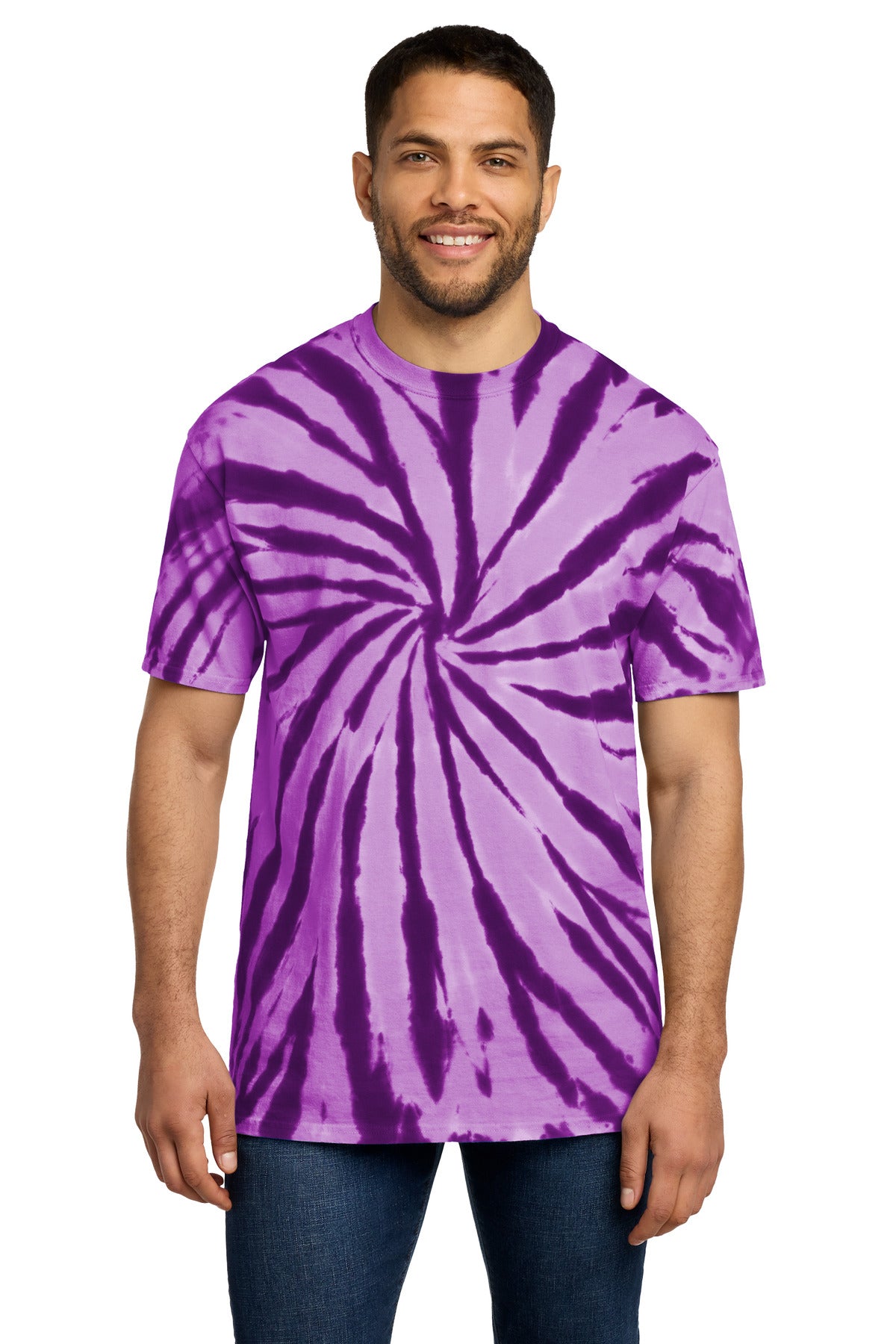 Port & Co Tie-Dye Tee. PC147 - Purple