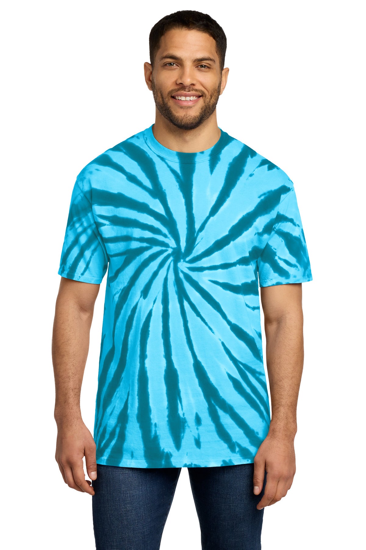 Port & Co Tie-Dye Tee. PC147 - Turquoise