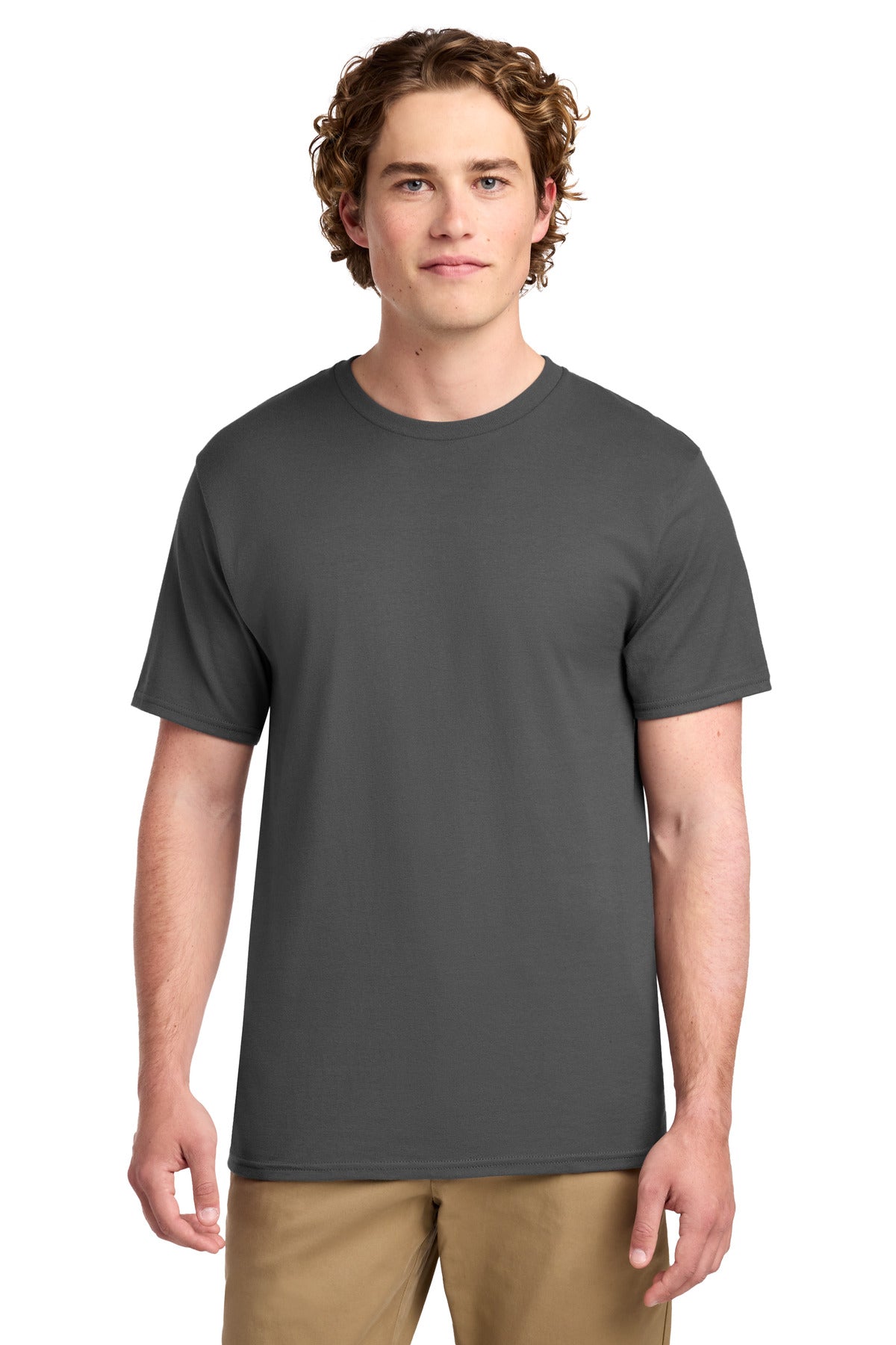 Port & Co Ring Spun Cotton Tee. PC150 - Charcoal