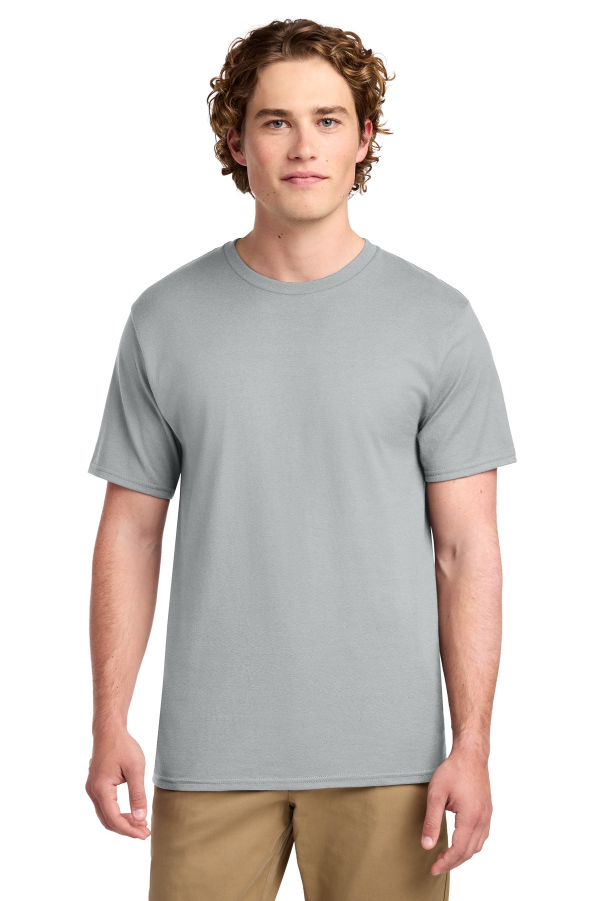 Port & Co Ring Spun Cotton Tee. PC150 - Silver