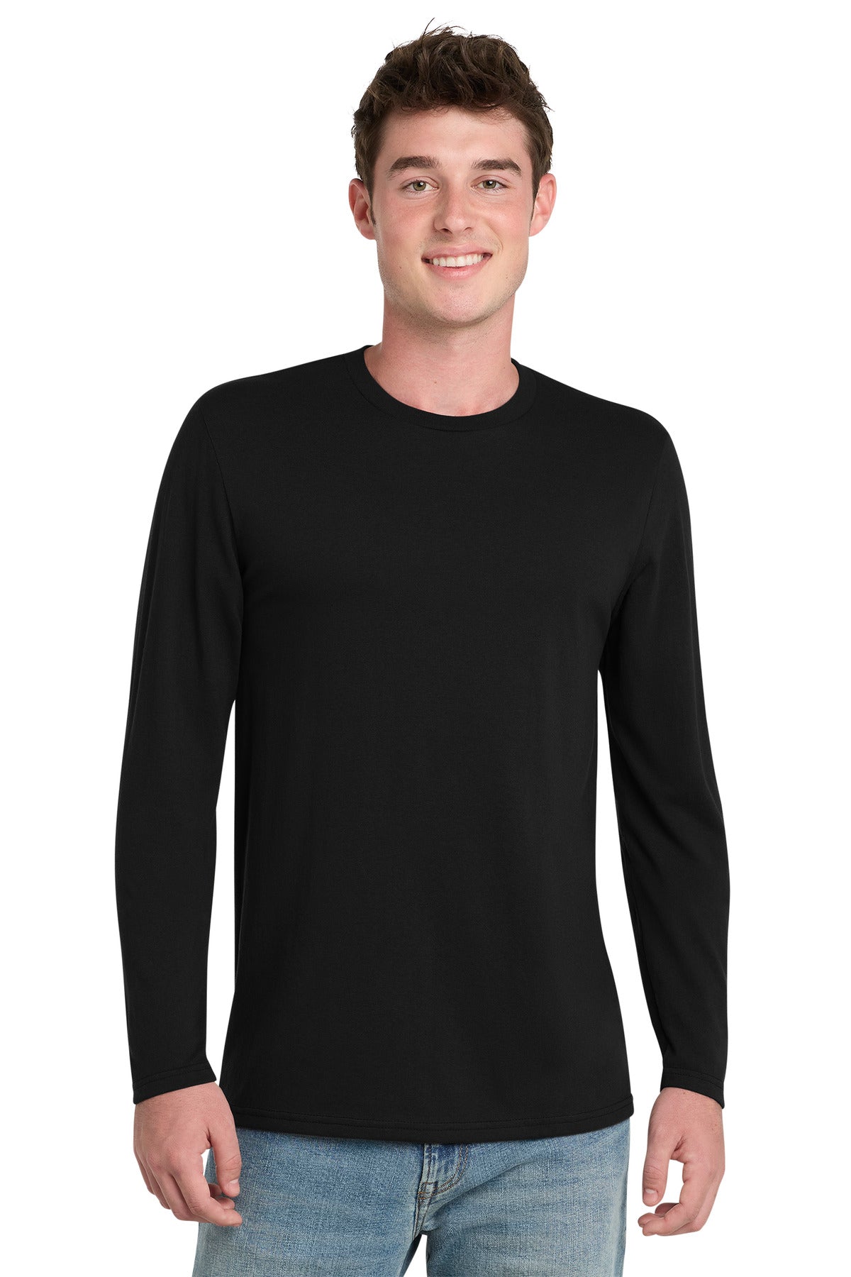 Port & Co Tri-Blend Long Sleeve Tee. PC330LS - Black