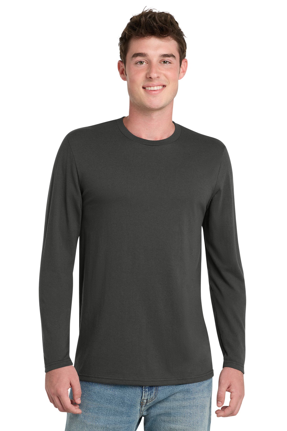 Port & Co Tri-Blend Long Sleeve Tee. PC330LS - Coal Grey