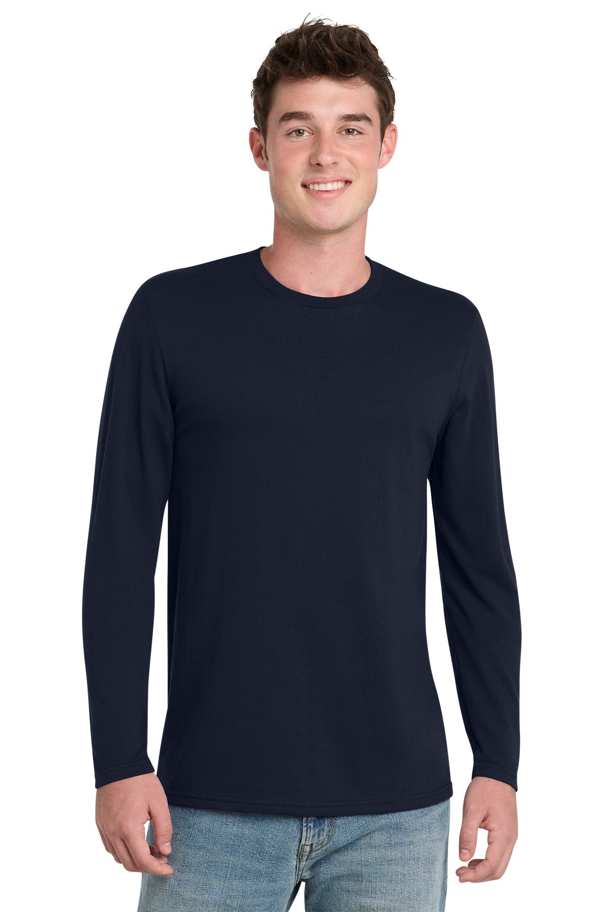 Port & Co Tri-Blend Long Sleeve Tee. PC330LS - Deep Navy