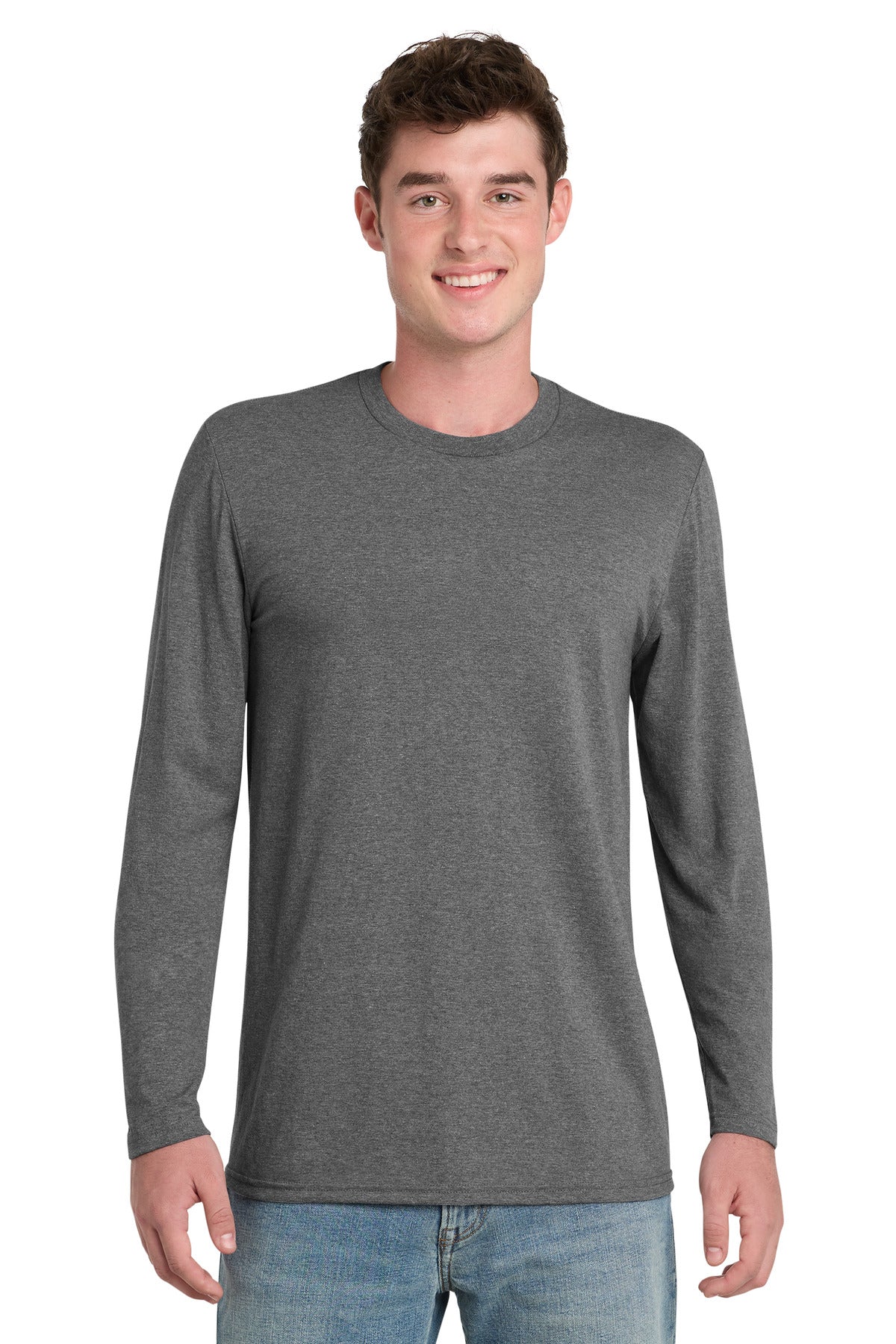Port & Co Tri-Blend Long Sleeve Tee. PC330LS - Graphite Heather