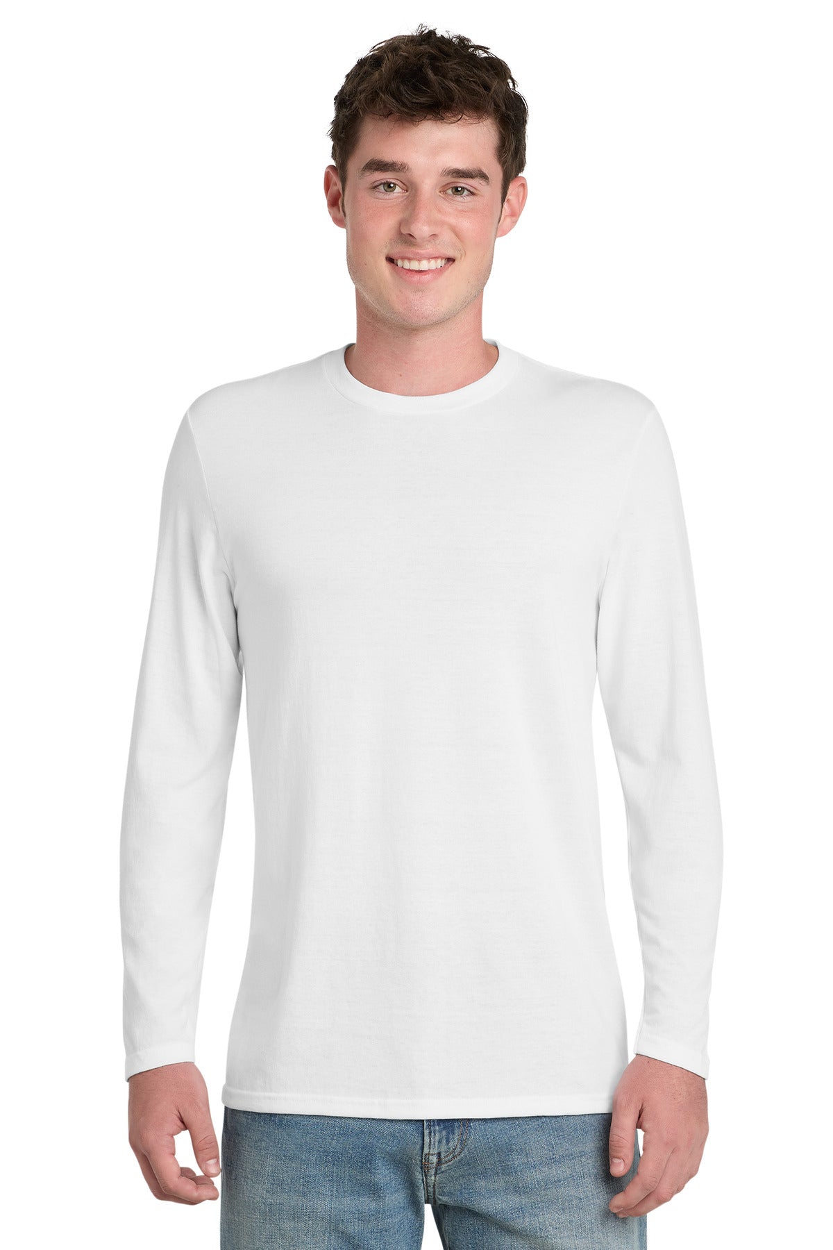 Port & Co Tri-Blend Long Sleeve Tee. PC330LS - White