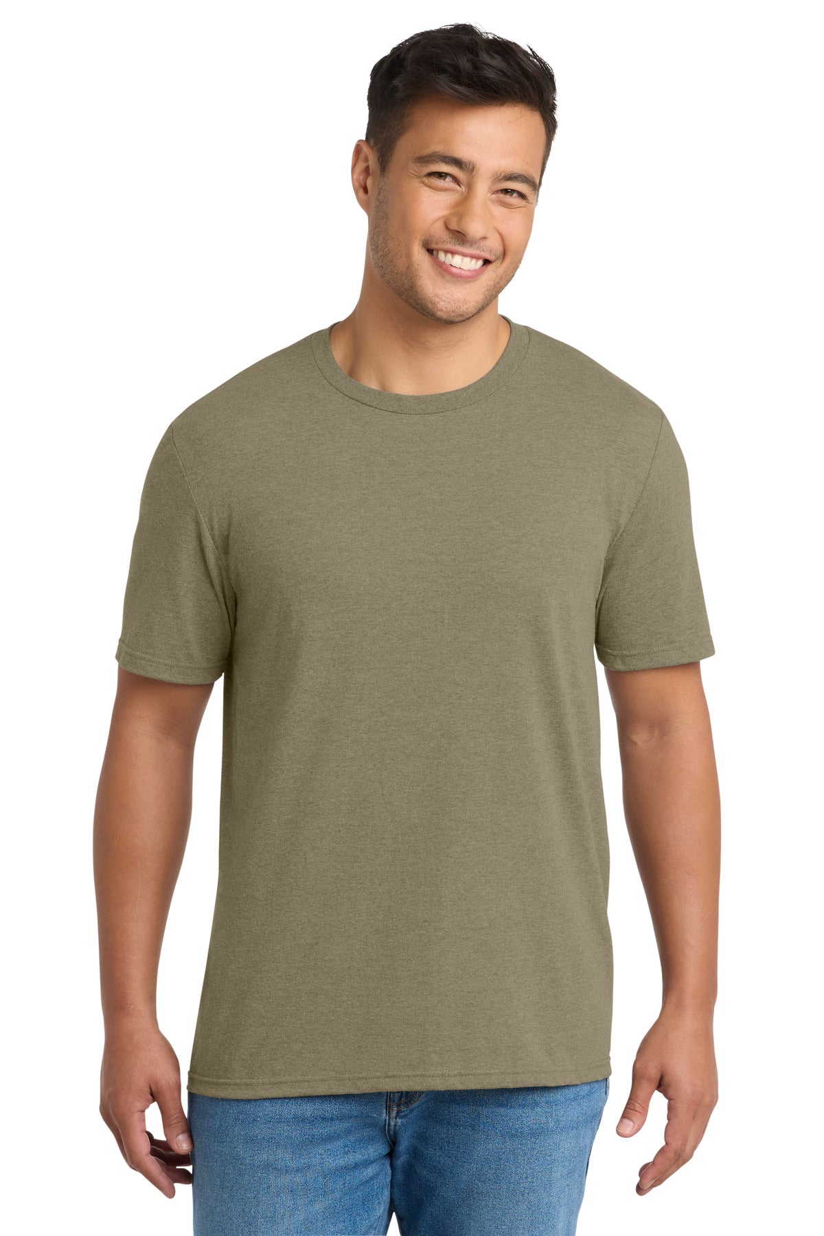 Port & Co Tri-Blend Tee. PC330 - Coyote Brown Heather