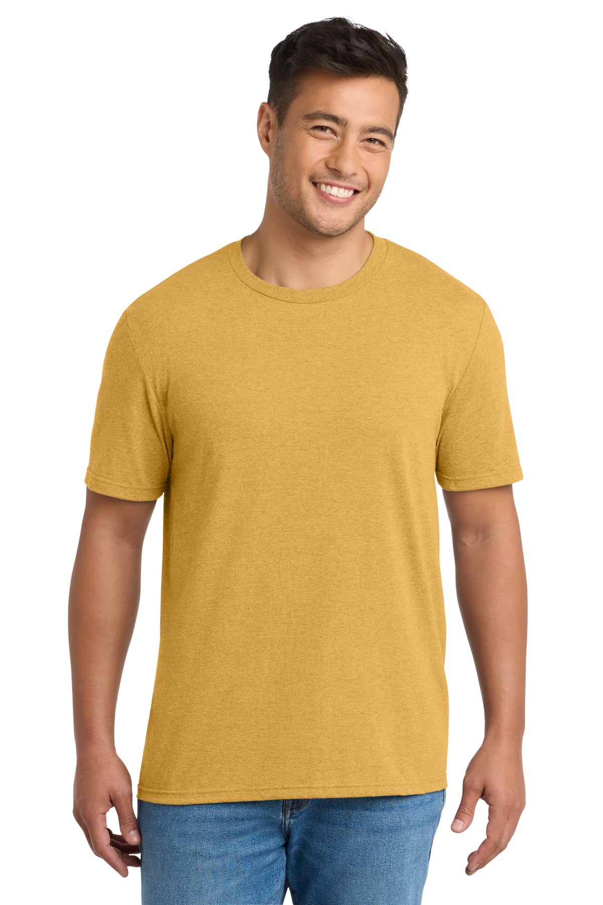 Port & Co Tri-Blend Tee. PC330 - Ochre Yellow Heather