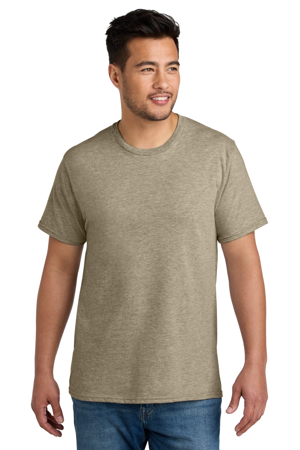 Port & Co CVC Tee PC340 - Desert Tan Heather