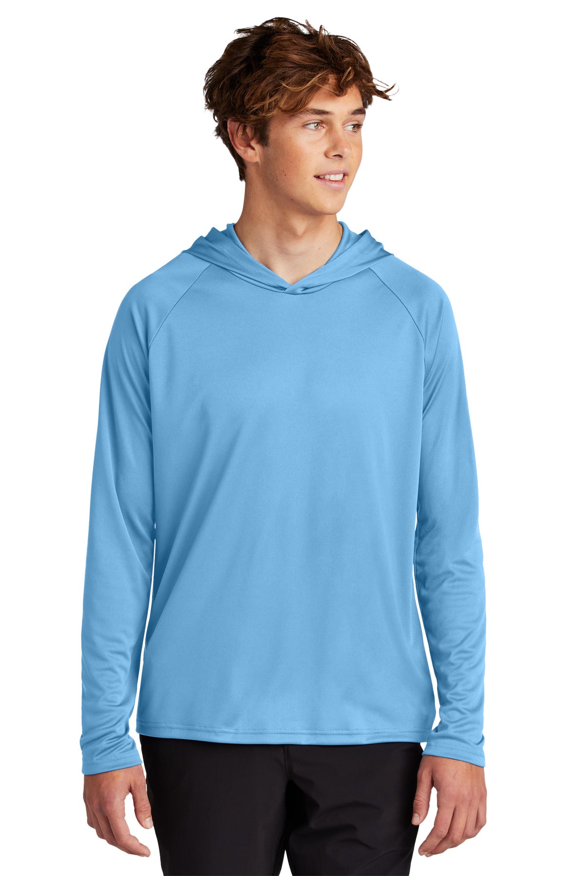 Port & Co Performance Pullover Hooded Tee PC380H - Carolina Blue