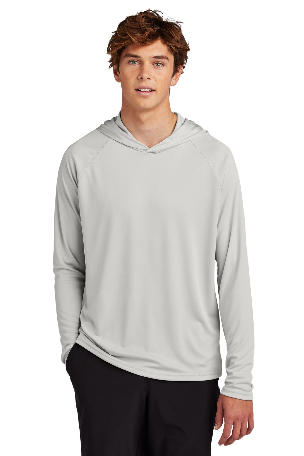 Port & Co Performance Pullover Hooded Tee PC380H - Silver