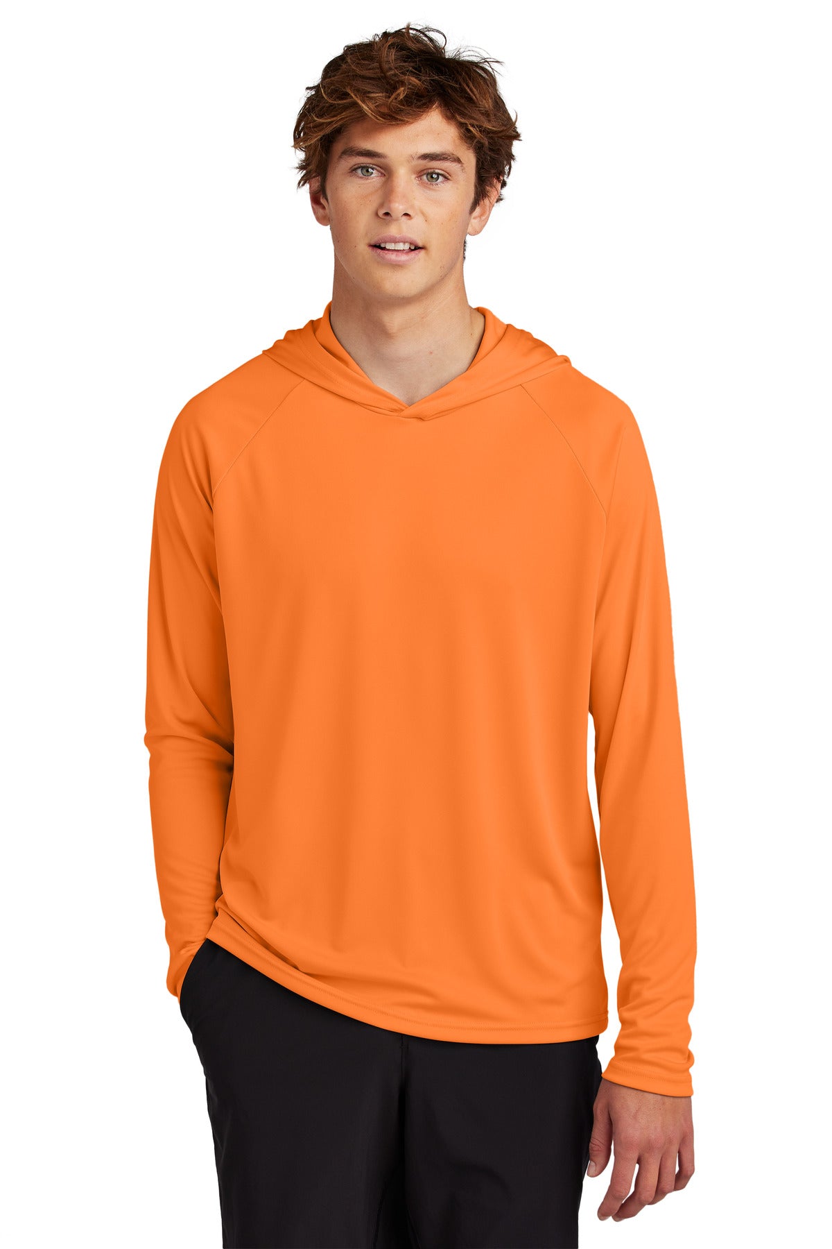 Port & Co Performance Pullover Hooded Tee PC380H - Neon Orange