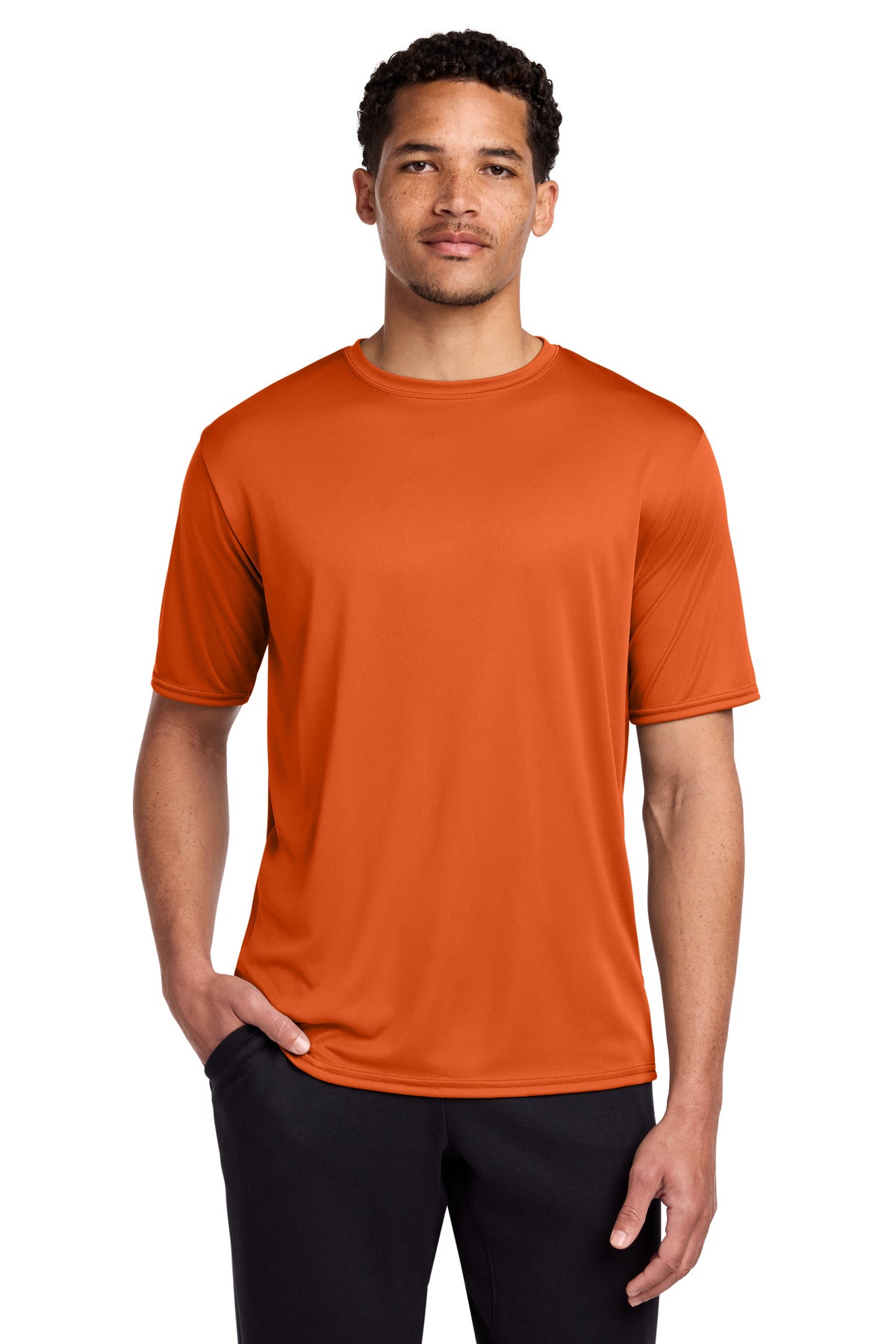 Port & Co Performance Tee. PC380 - Deep Orange
