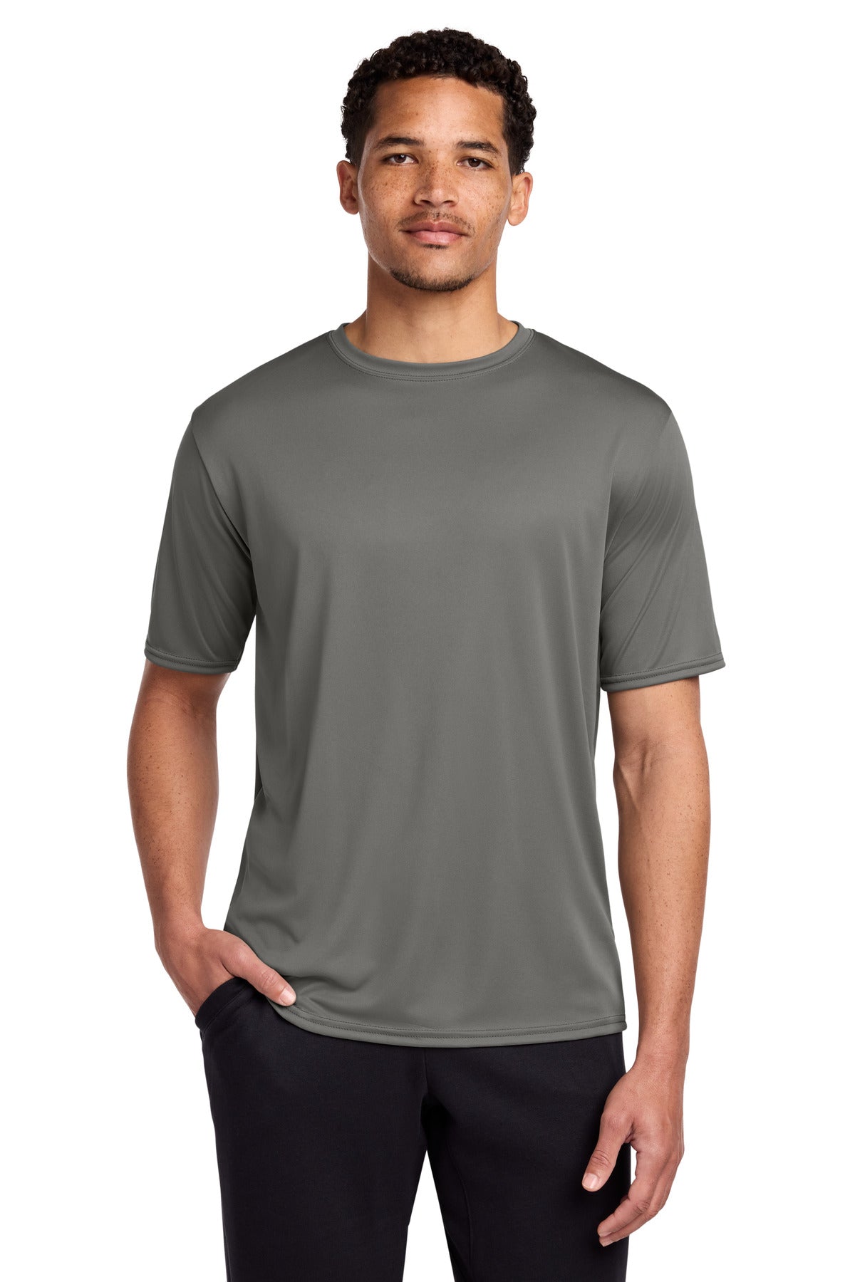 Port & Co Performance Tee. PC380 - Grey Concrete