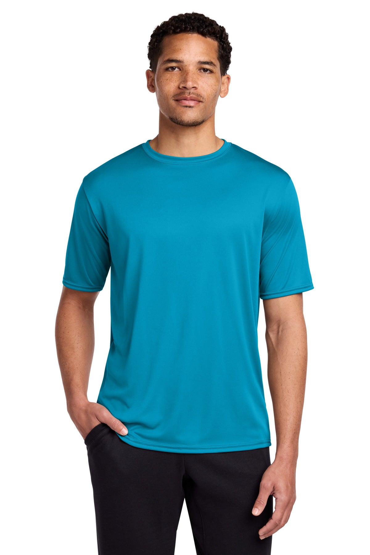 Port & Co Performance Tee. PC380 - Neon Blue