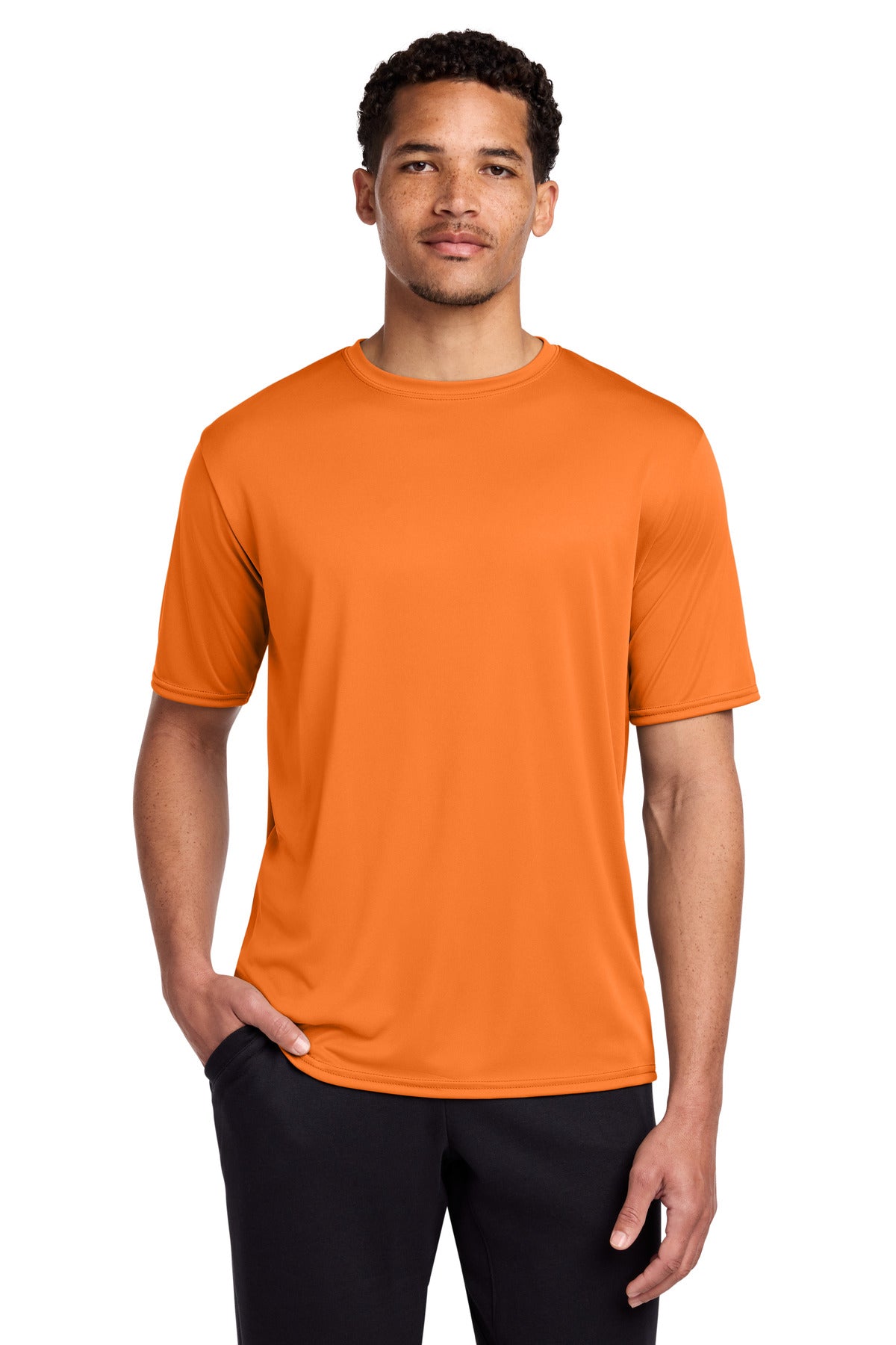 Port & Co Performance Tee. PC380 - Neon Orange