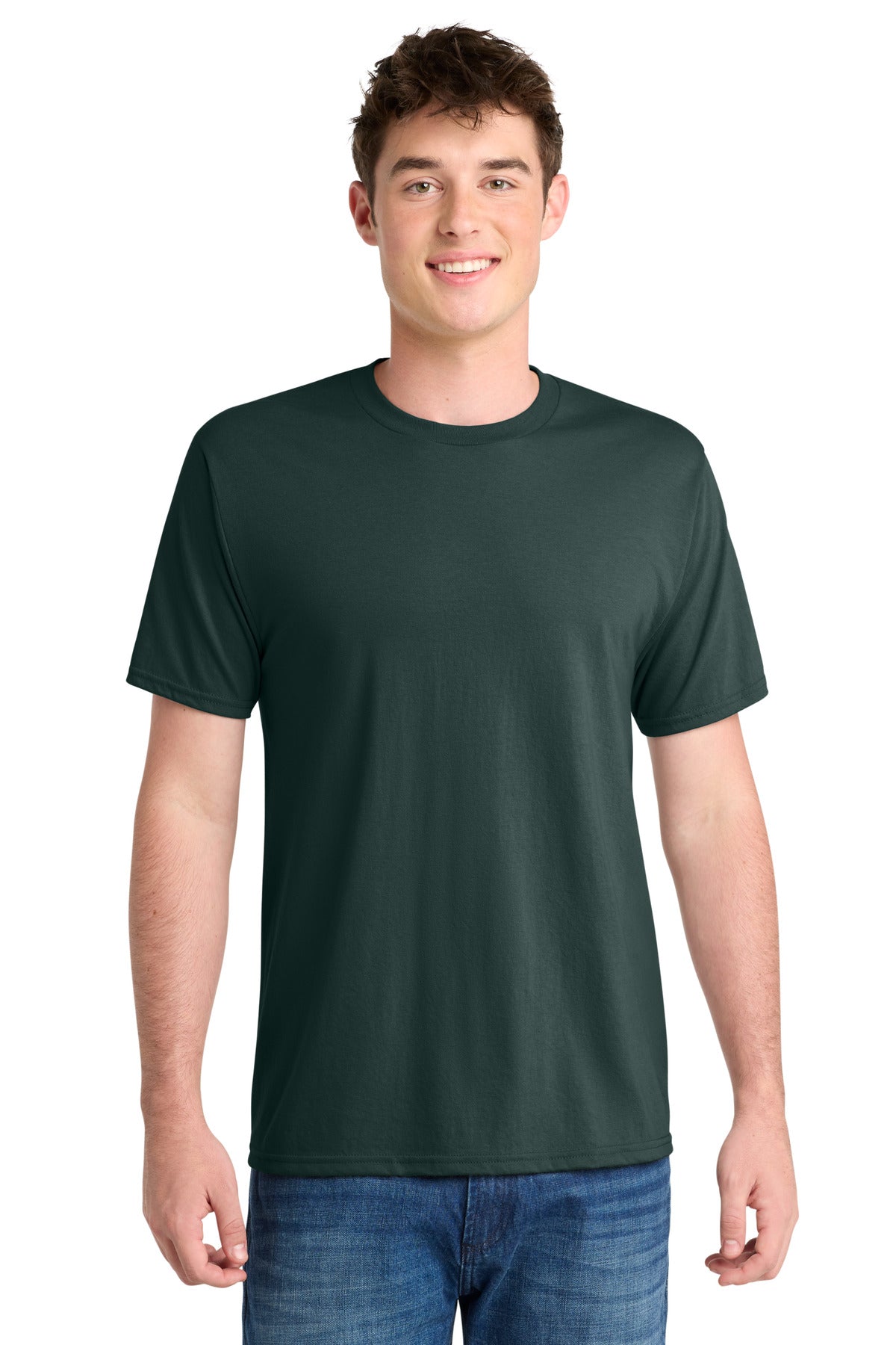 Port & Co Performance Blend Tee. PC381 - Dark Green