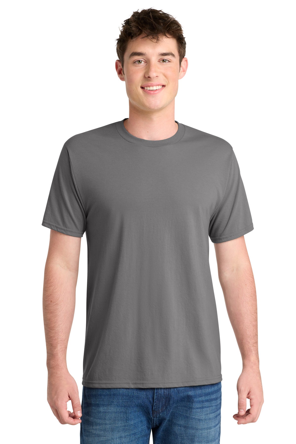 Port & Co Performance Blend Tee. PC381 - Medium Grey