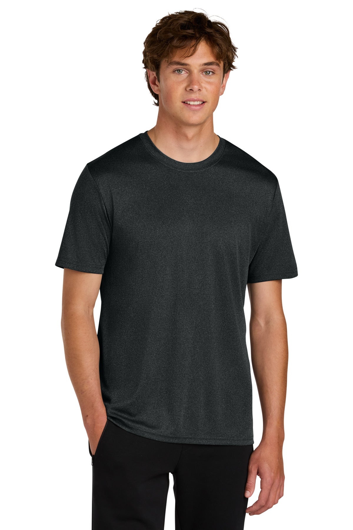 Port & Co Heather Performance Tee PC390 - Black Heather