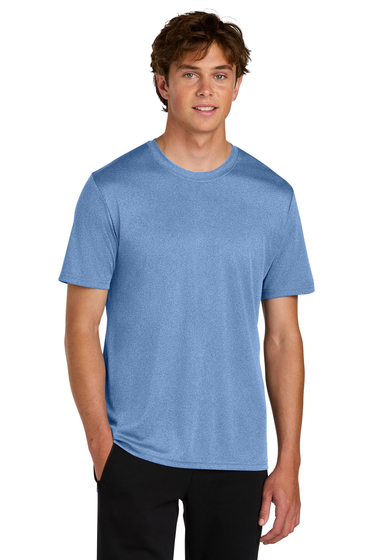 Port & Co Heather Performance Tee PC390 - Carolina Blue Heather