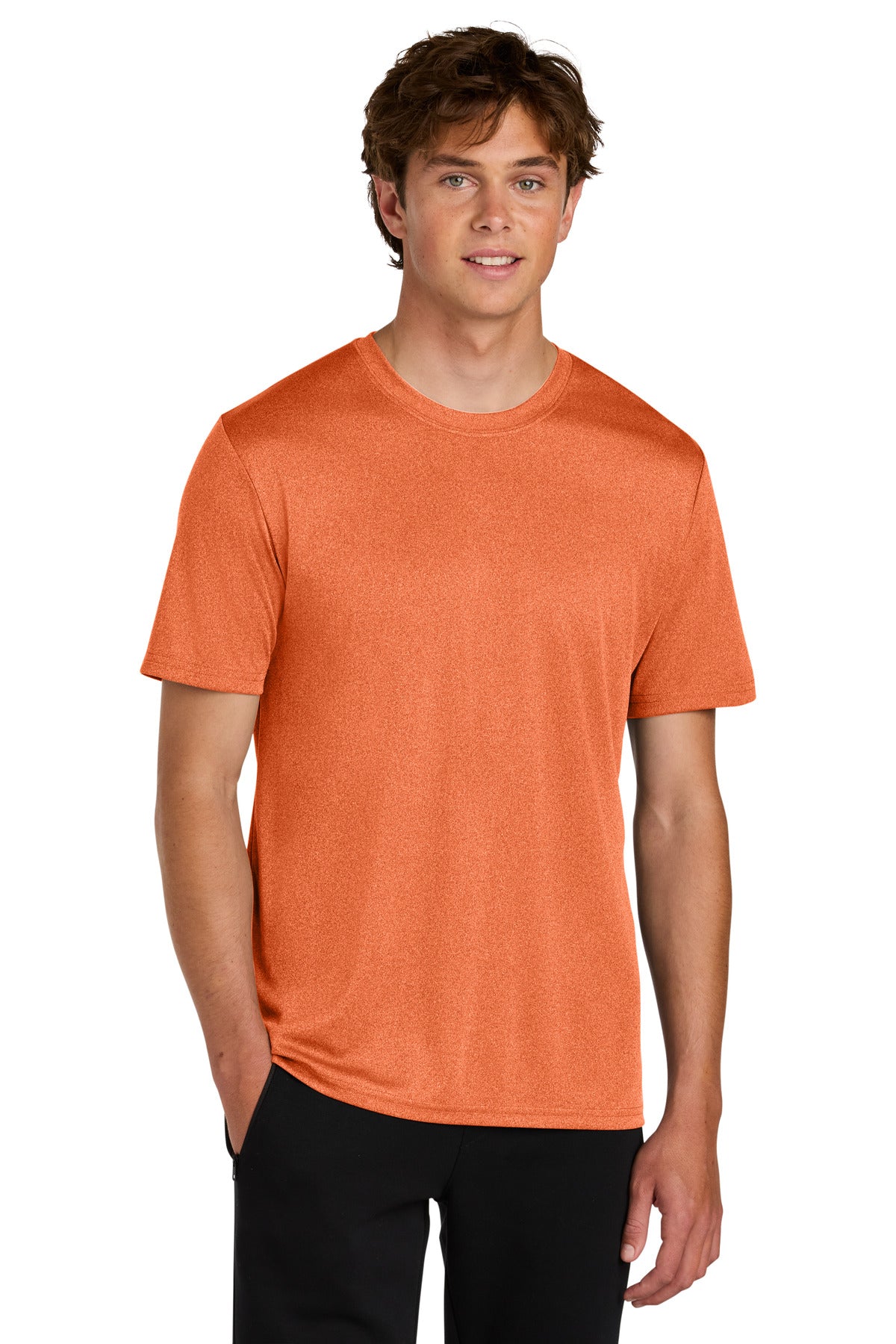 Port & Co Heather Performance Tee PC390 - Deep Orange Heather