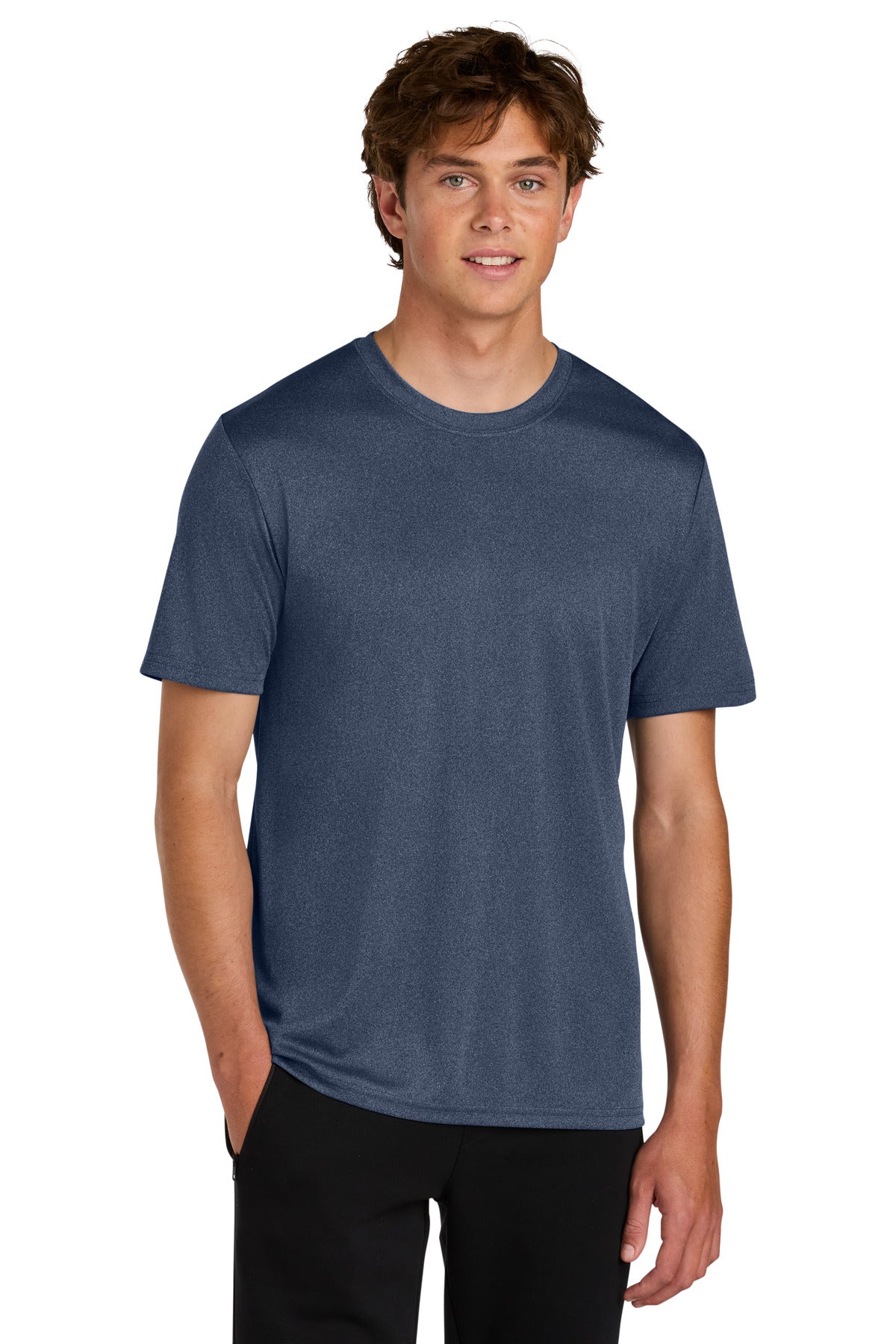 Port & Co Heather Performance Tee PC390 - True Navy Heather