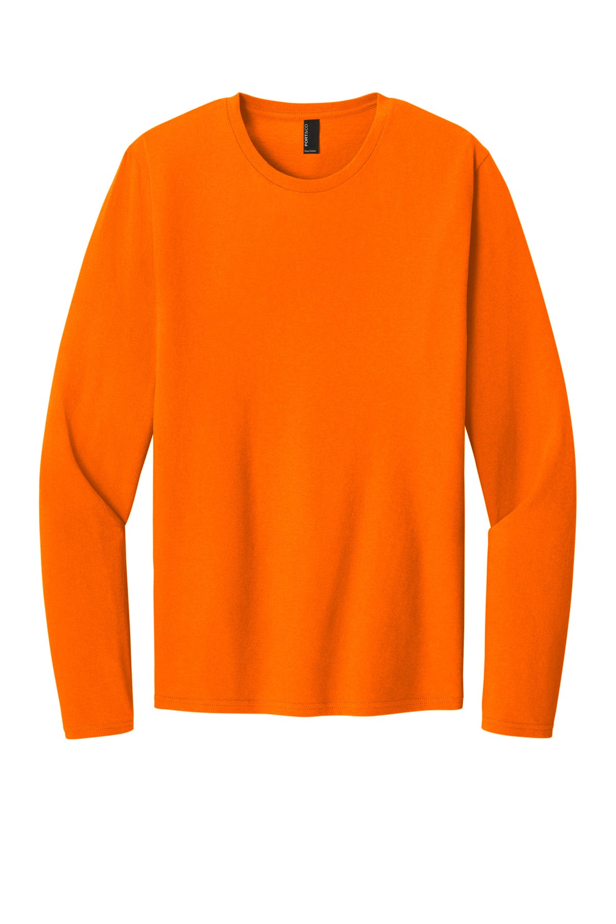 Port & Co Easy Cotton Long Sleeve Tee PC43LS - S. Orange