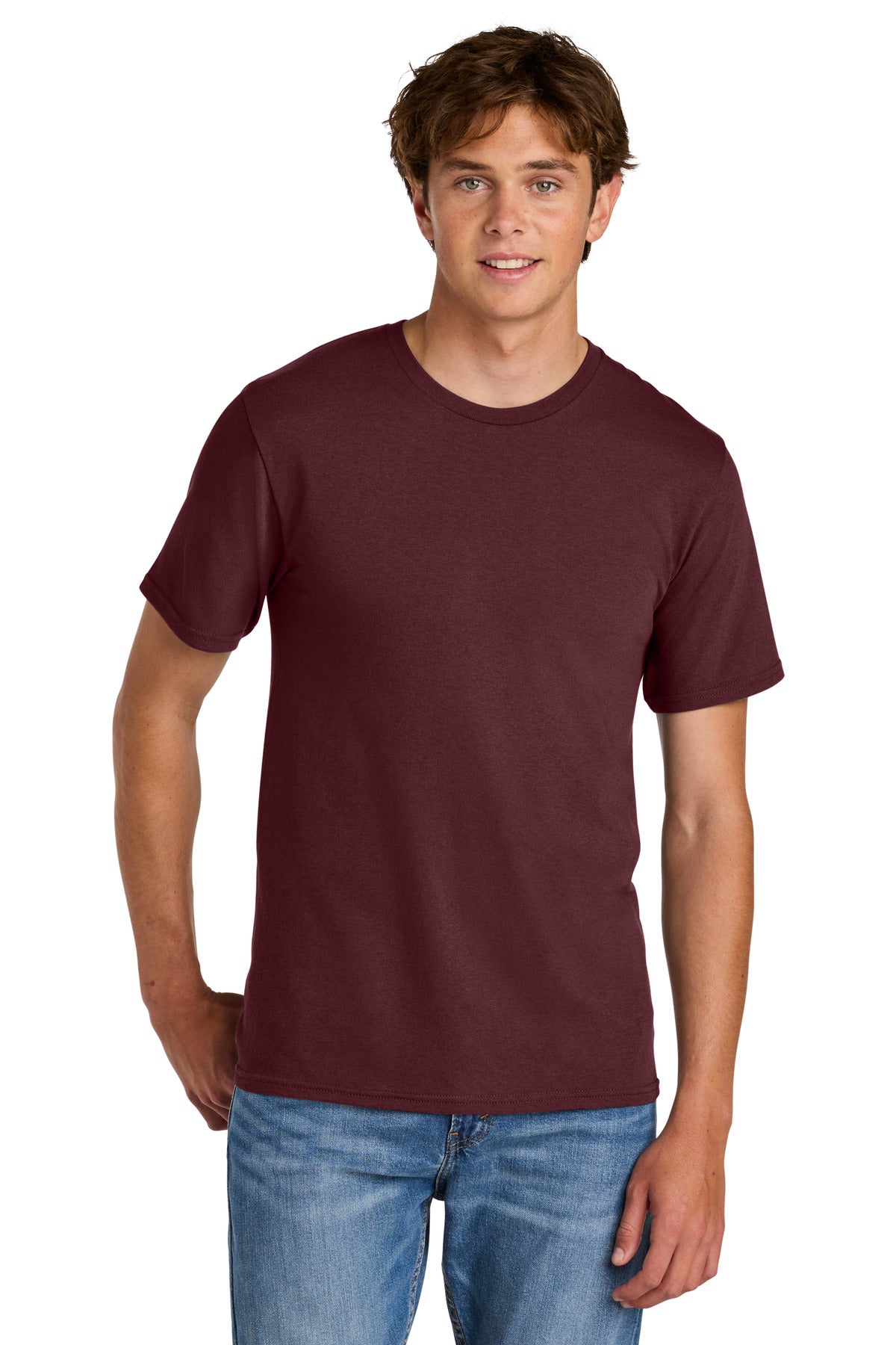 Port & Co Easy Cotton Tee PC43 - Athletic Maroon