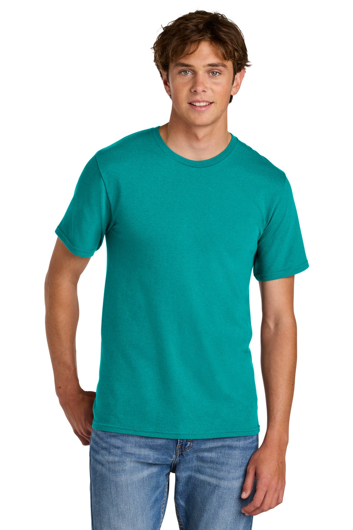 Port & Co Easy Cotton Tee PC43 - Bright Aqua