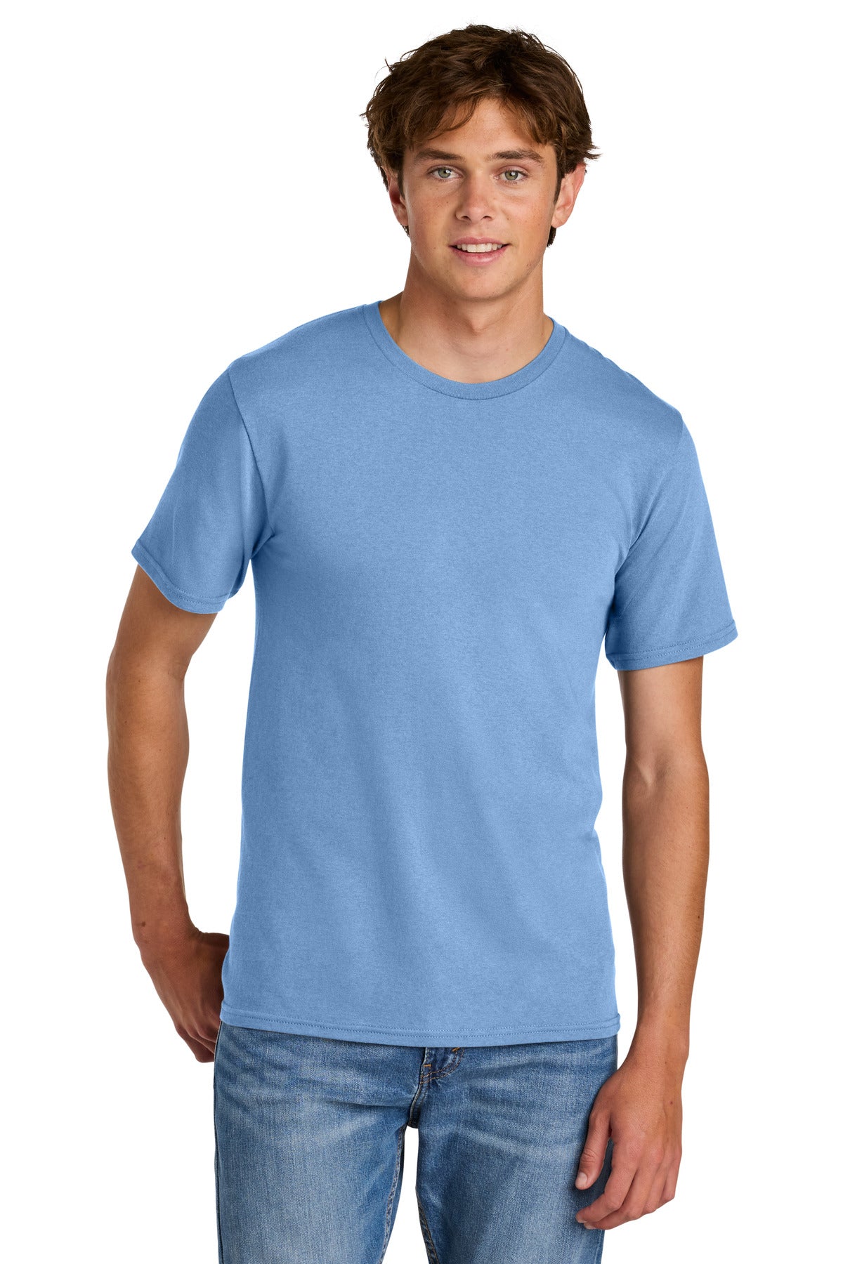 Port & Co Easy Cotton Tee PC43 - Carolina Blue
