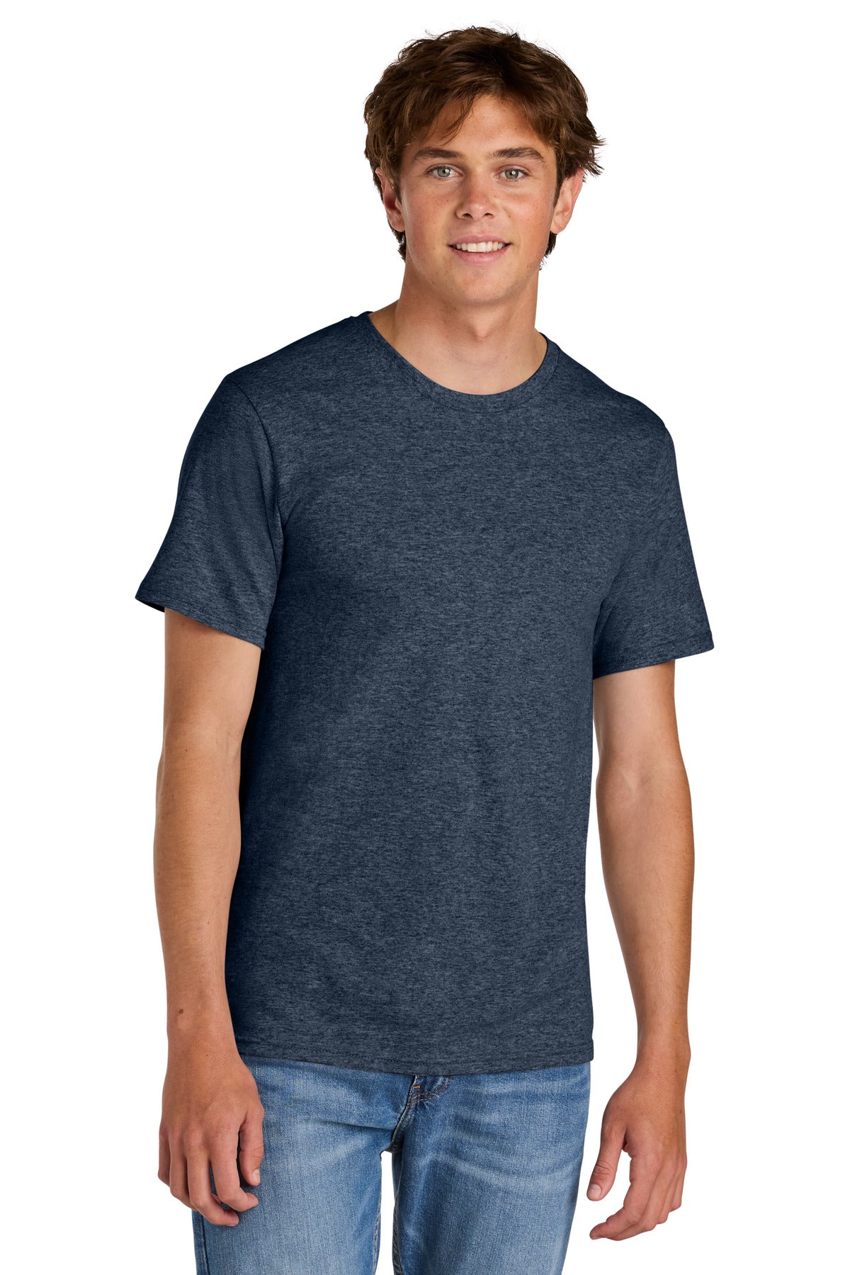 Port & Co Easy Cotton Tee PC43 - Heather Navy