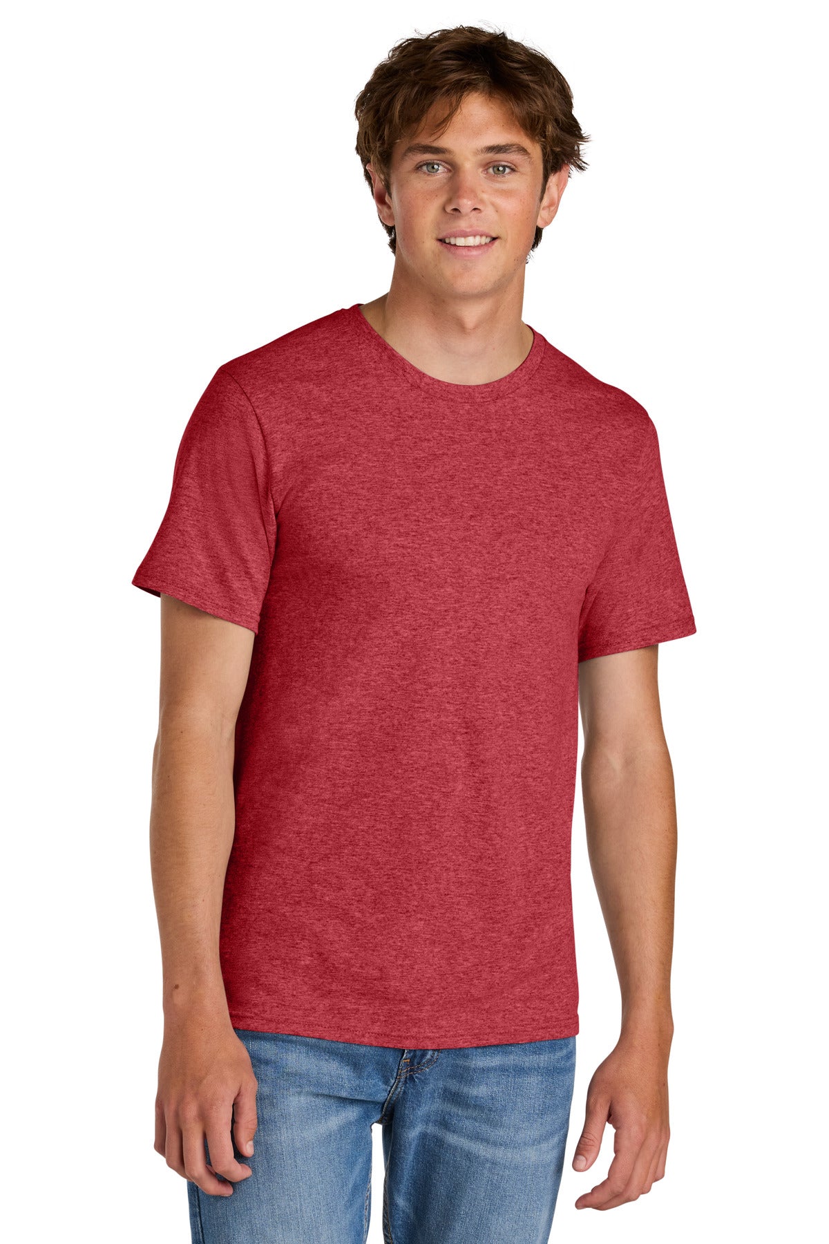 Port & Co Easy Cotton Tee PC43 - Heather Red