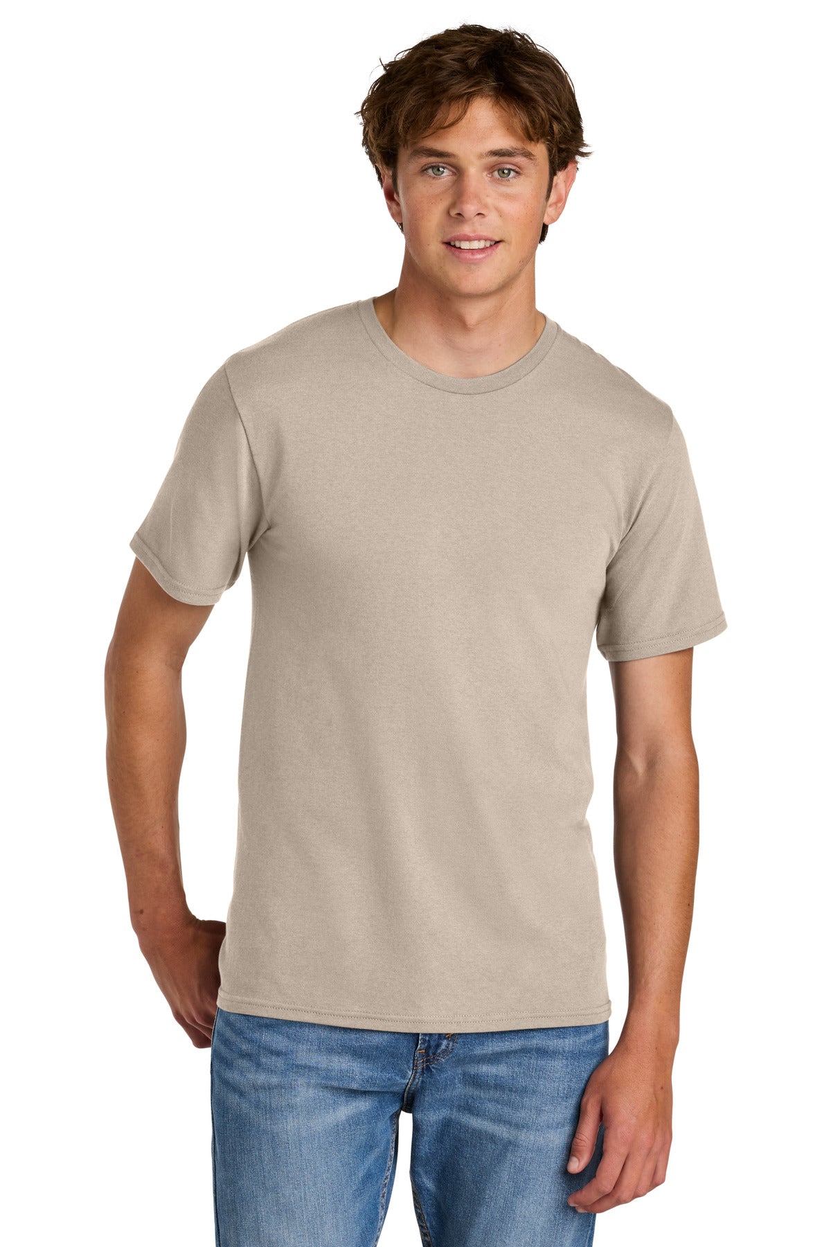 Port & Co Easy Cotton Tee PC43 - Light Sand