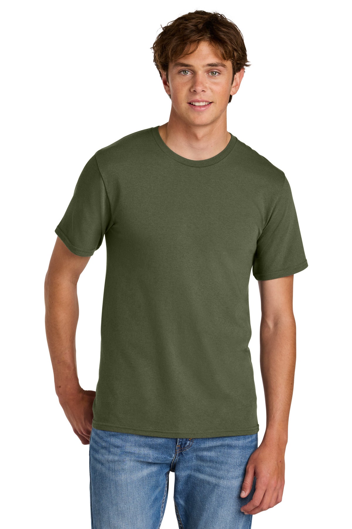Port & Co Easy Cotton Tee PC43 - Olive Drab Green