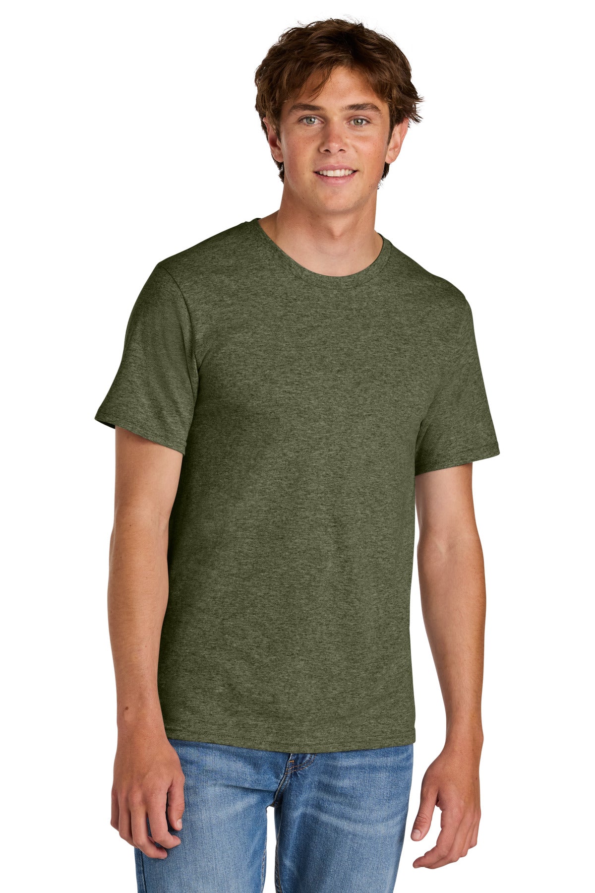 Port & Co Easy Cotton Tee PC43 - Olive Drab Green Heather