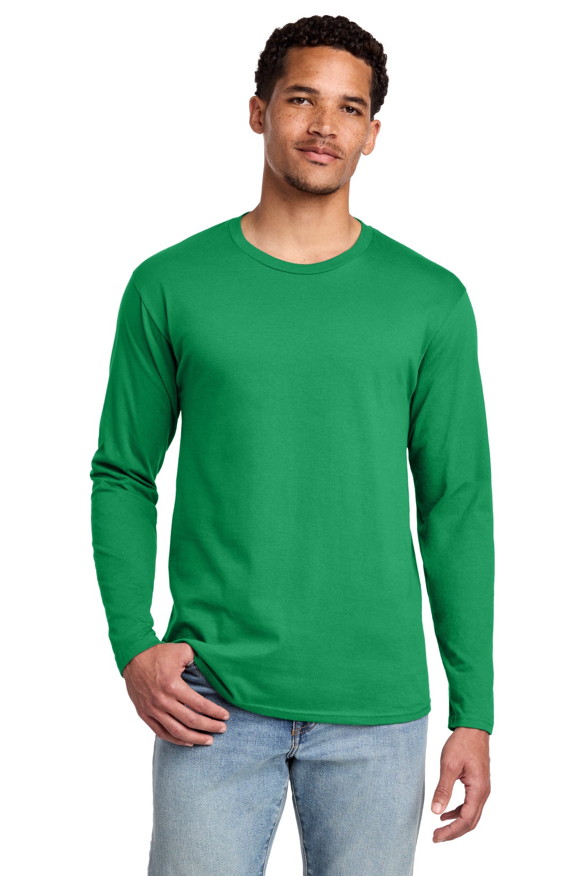 Port & Co Long Sleeve Fan Favorite Tee. PC450LS - Athletic Kelly