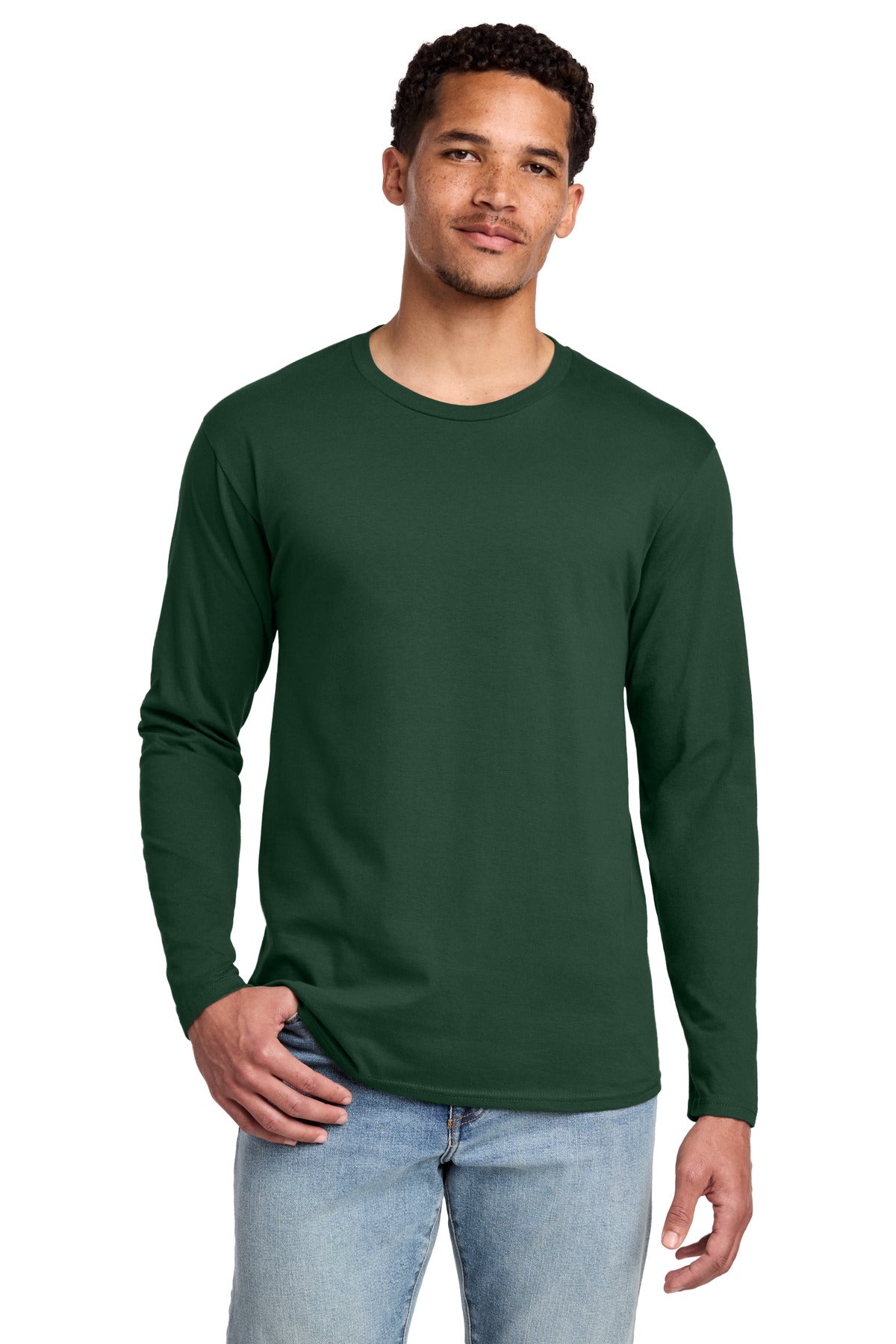 Port & Co Long Sleeve Fan Favorite Tee. PC450LS - Forest Green