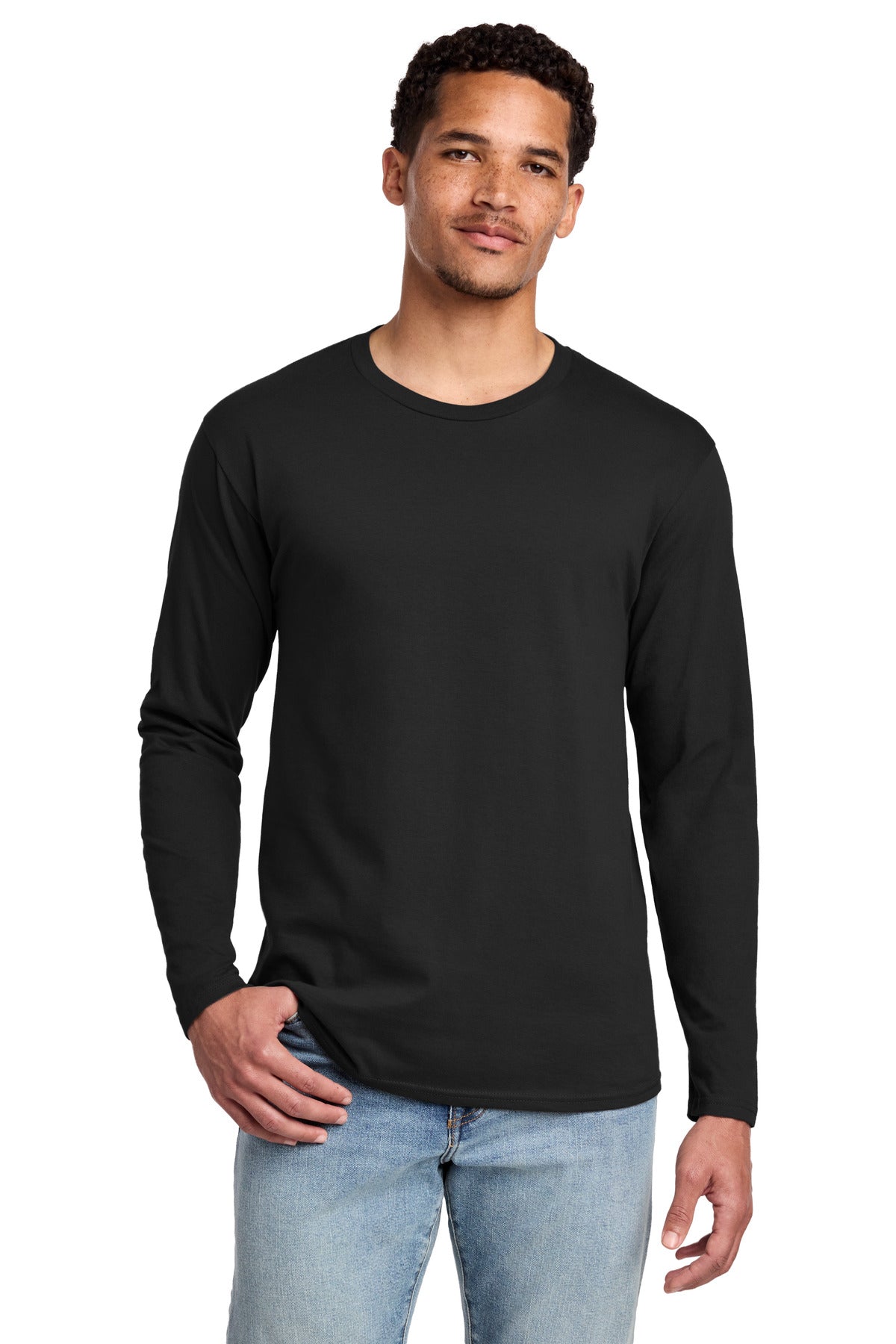 Port & Co Long Sleeve Fan Favorite Tee. PC450LS - Jet Black