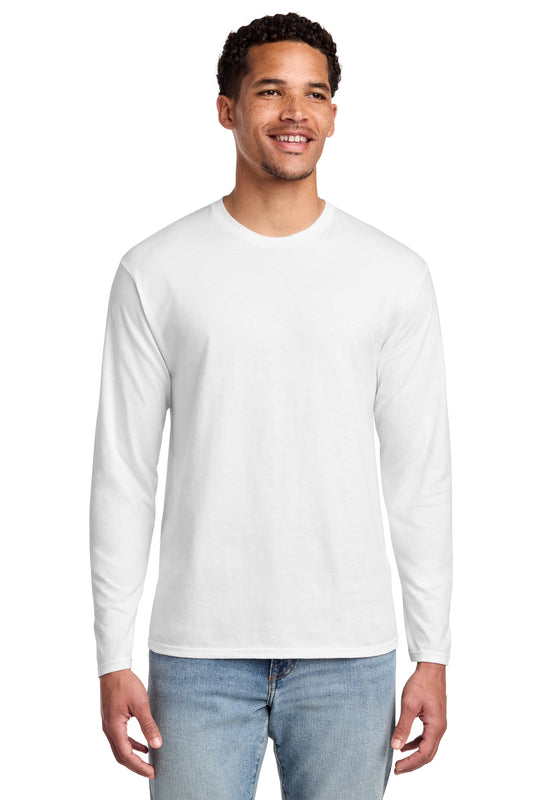 Port & Co Long Sleeve Fan Favorite Tee. PC450LS - White