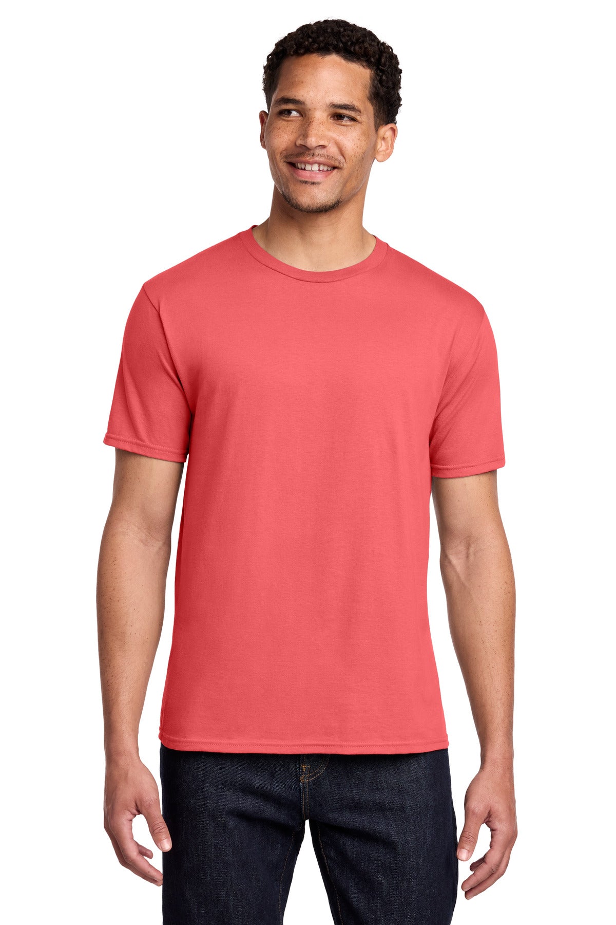 Port & Co Fan Favorite Tee. PC450 - Coral