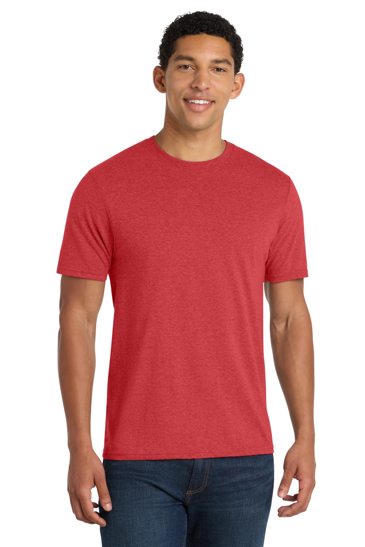 Port & Co Fan Favorite Blend Tee. PC455 - Team Cardinal Heather