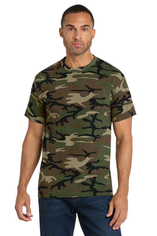 Port & Co Core Cotton Camo Tee.  PC54C - Military Camo