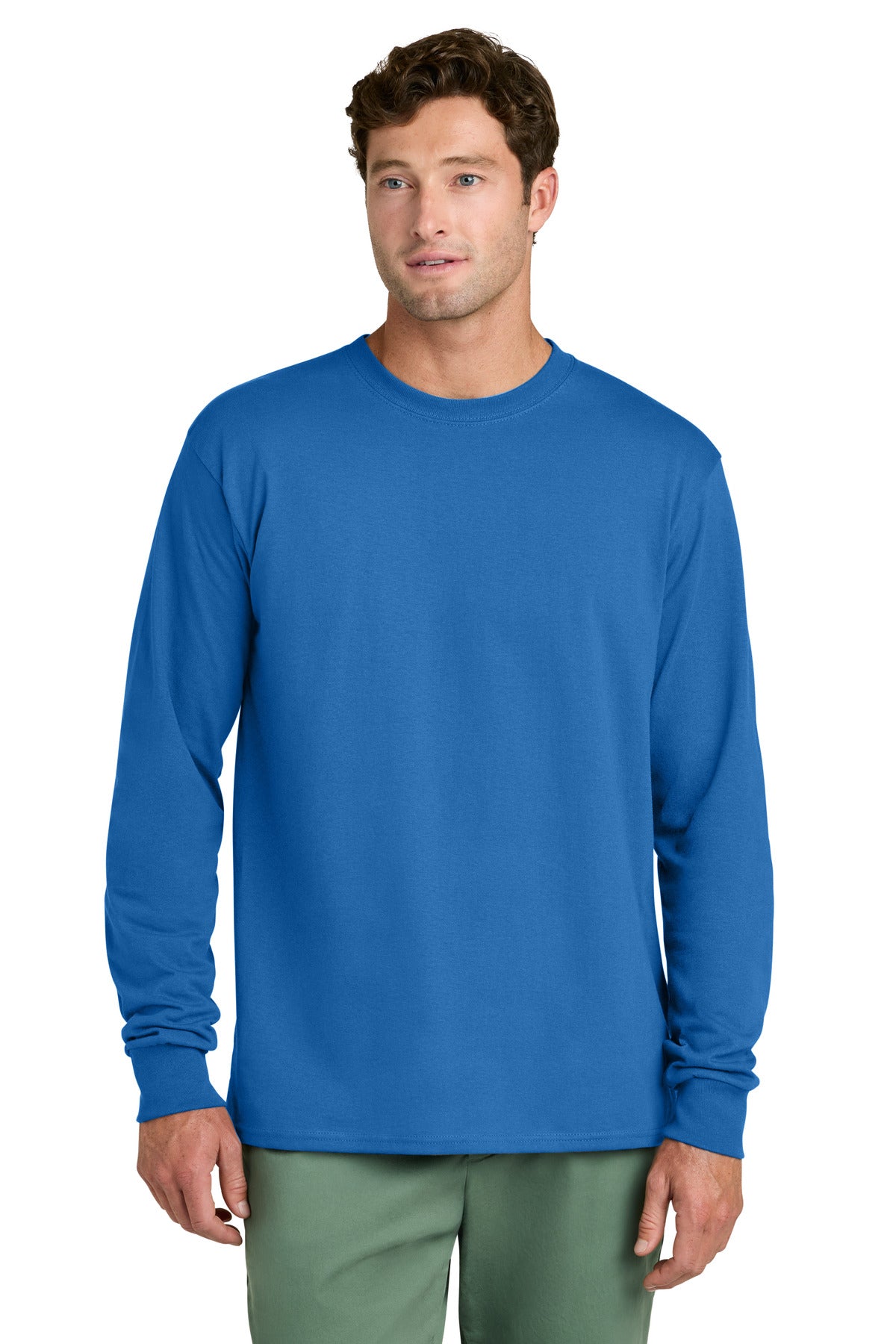 Port & Co Long Sleeve Core Cotton Tee. PC54LS - Royal