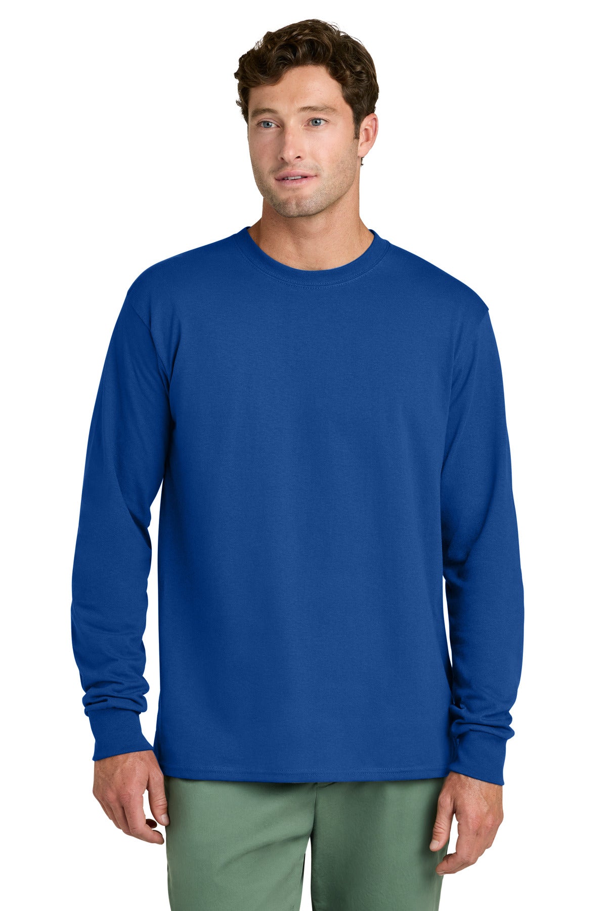 Port & Co Long Sleeve Core Cotton Tee. PC54LS - True Royal