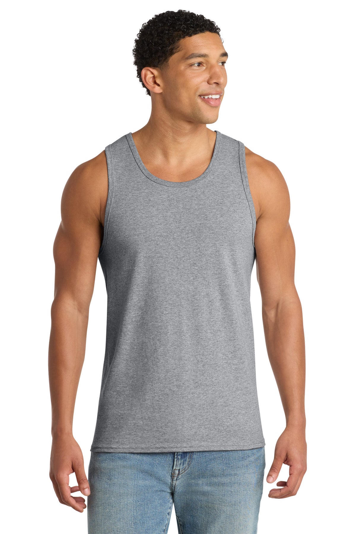Port & Co Core Cotton Tank Top.  PC54TT - Athletic Heather